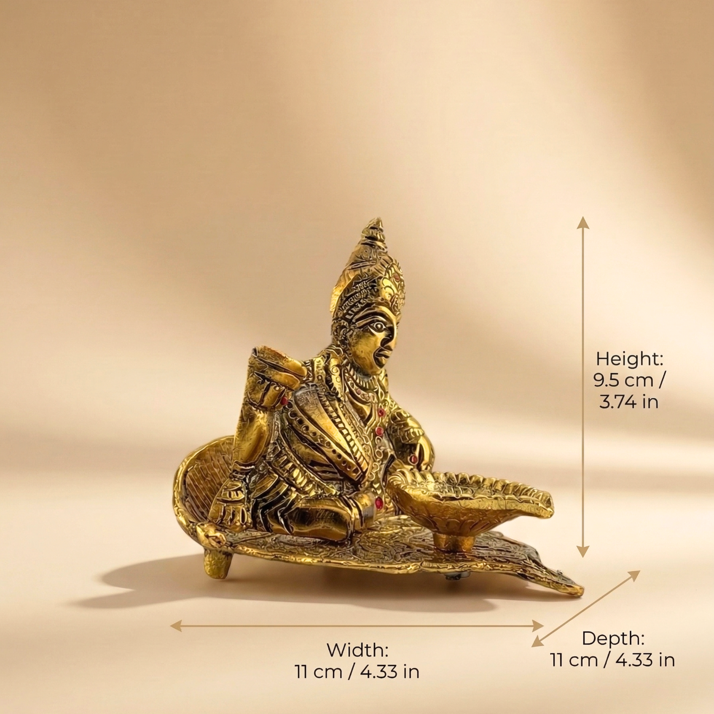 Handcrafted Matka Gopal Idol – Antique Gold Laddu Gopal Krishna for Pooja Room &Premium Gifting | Gulabi Craft