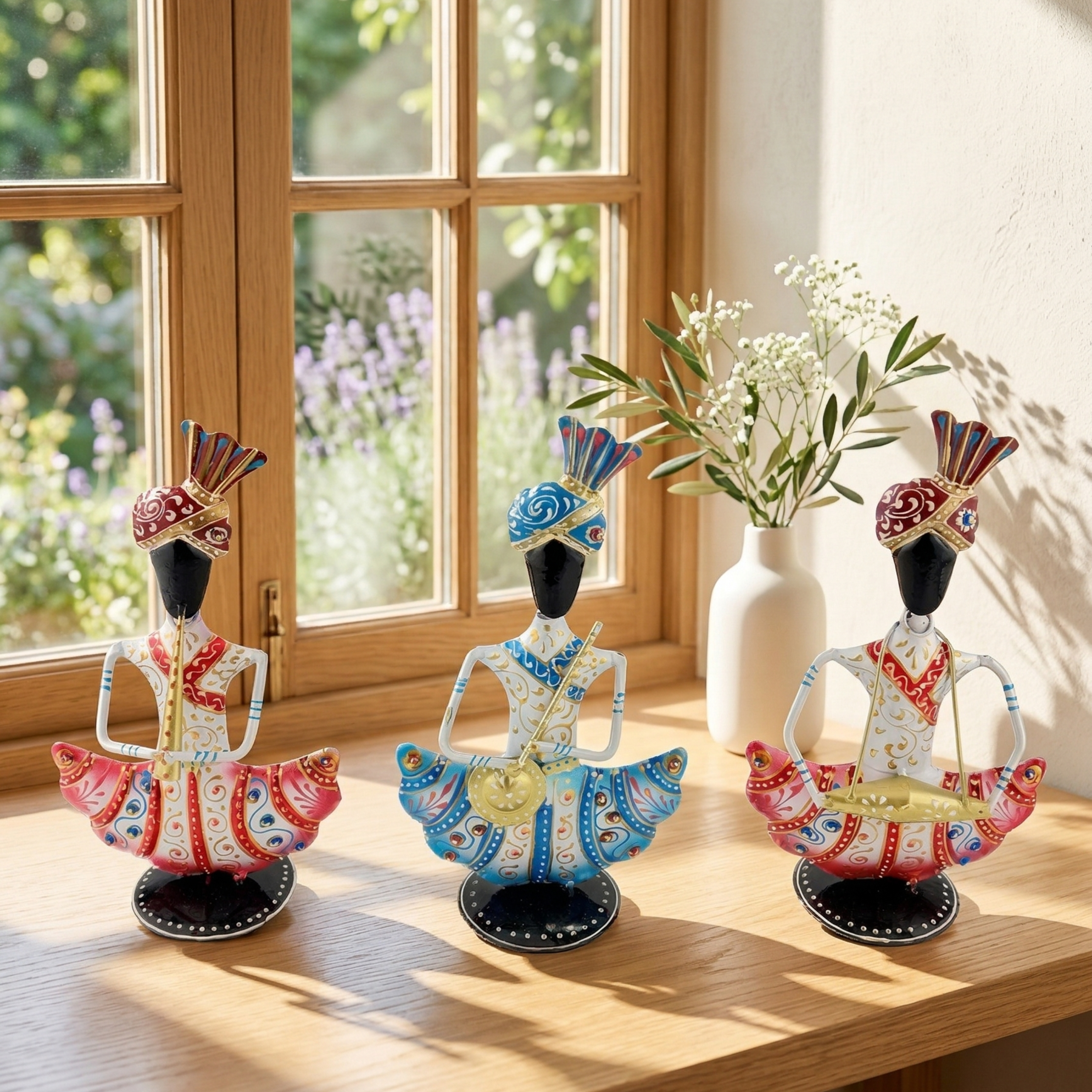 Handcrafted Sitting Sardar Figurine Set for Home Decor & Gifting | Table Decor by Gulabi Craft