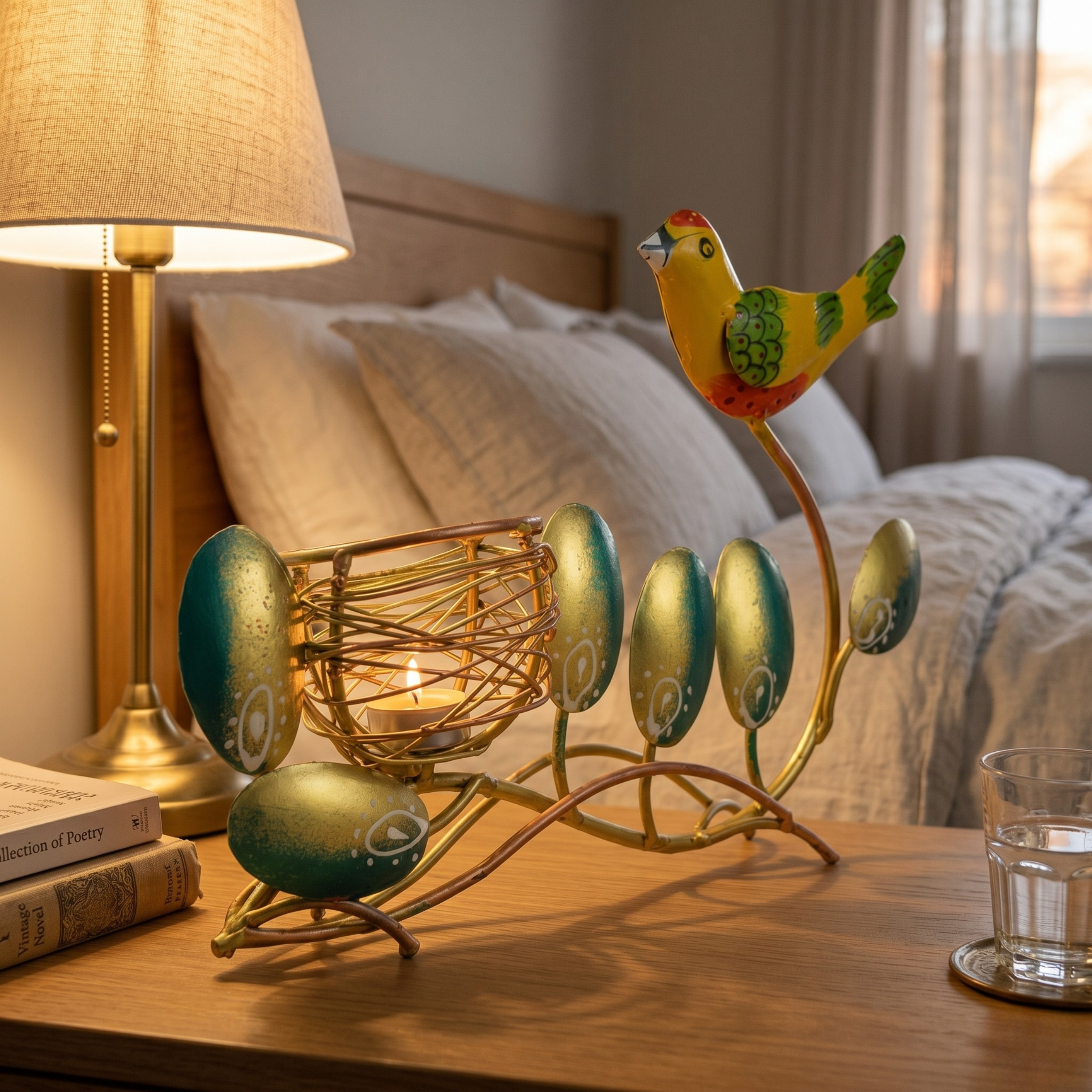 Handmade Metal Bird Candle Holder – Artistic Home Decor