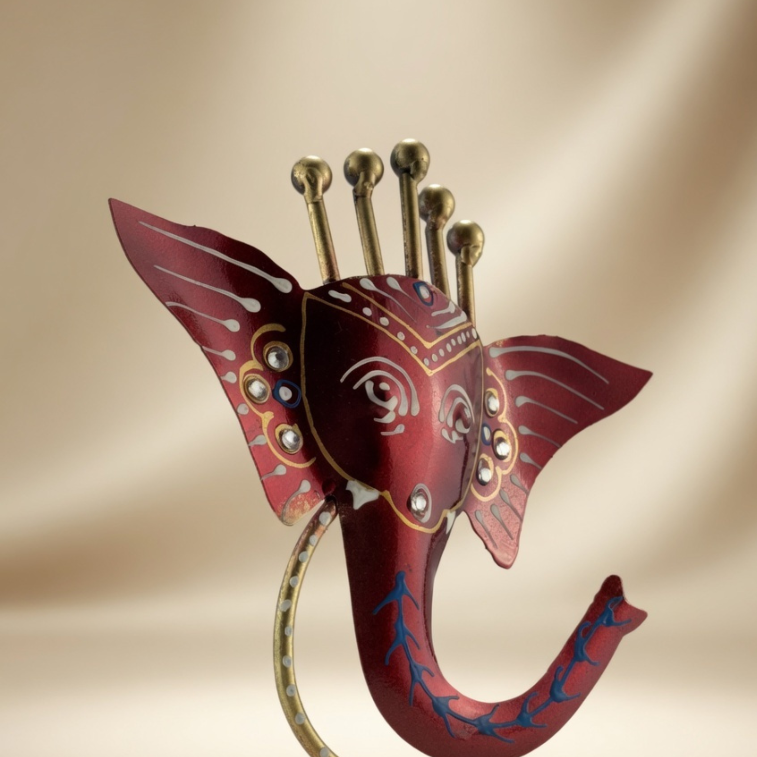 Handmade Metal Elephant Diya Holder – Traditional Home Decor