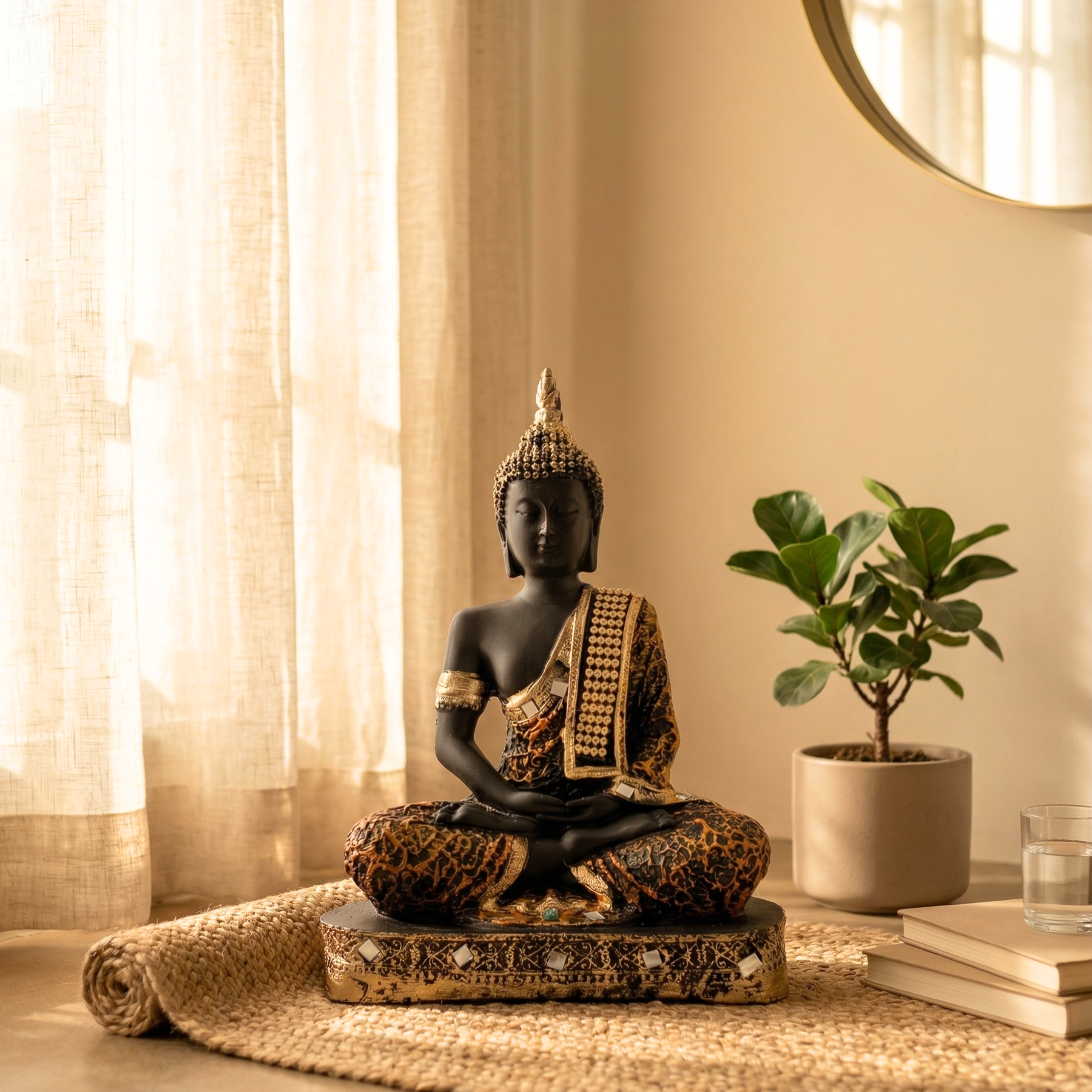 Handcrafted Buddha Meditation Statue – Zen Home Decor Idol