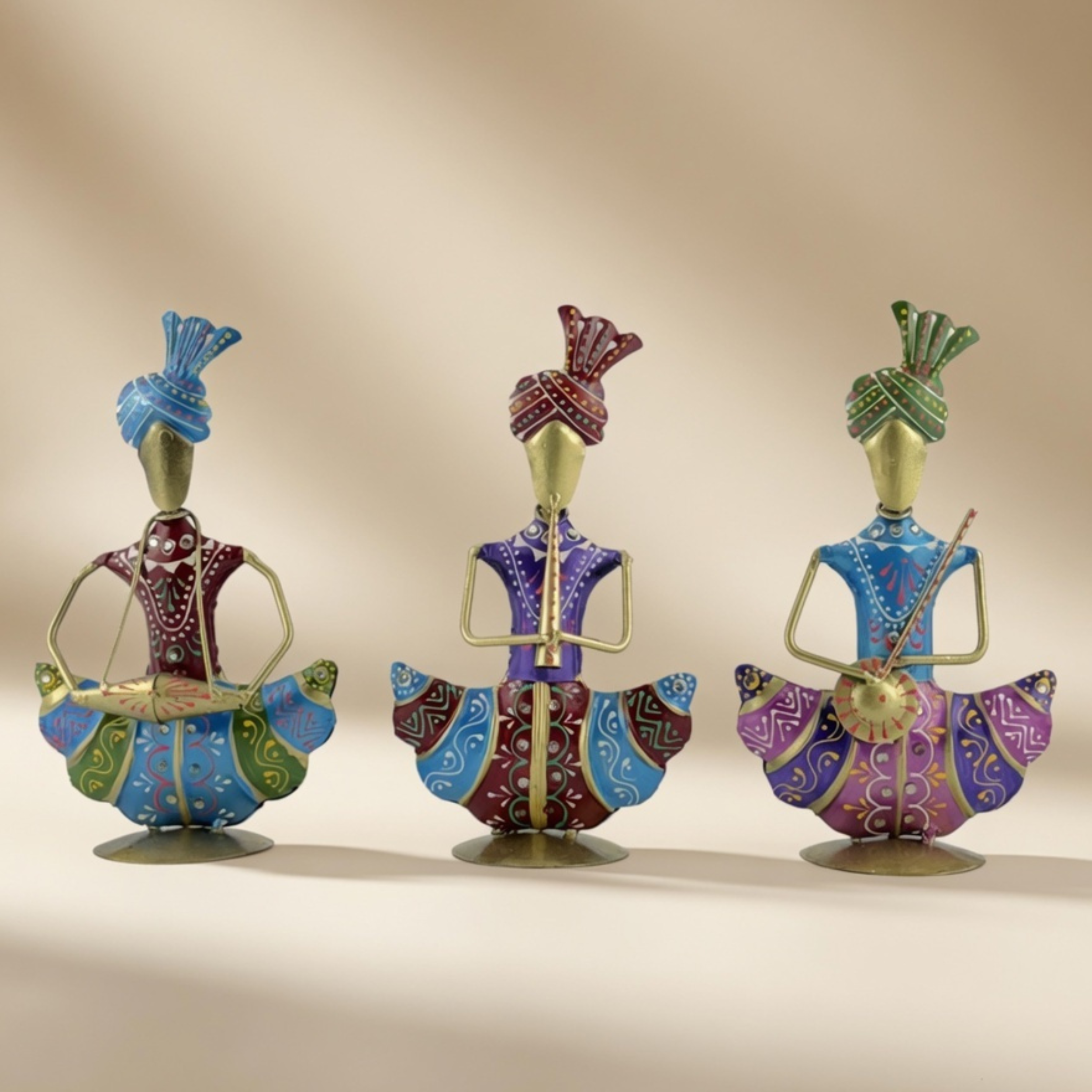 Handcrafted Sitting Sardar Musician Showpiece Set for Home Decor & Gifting | Gulabi Craft
