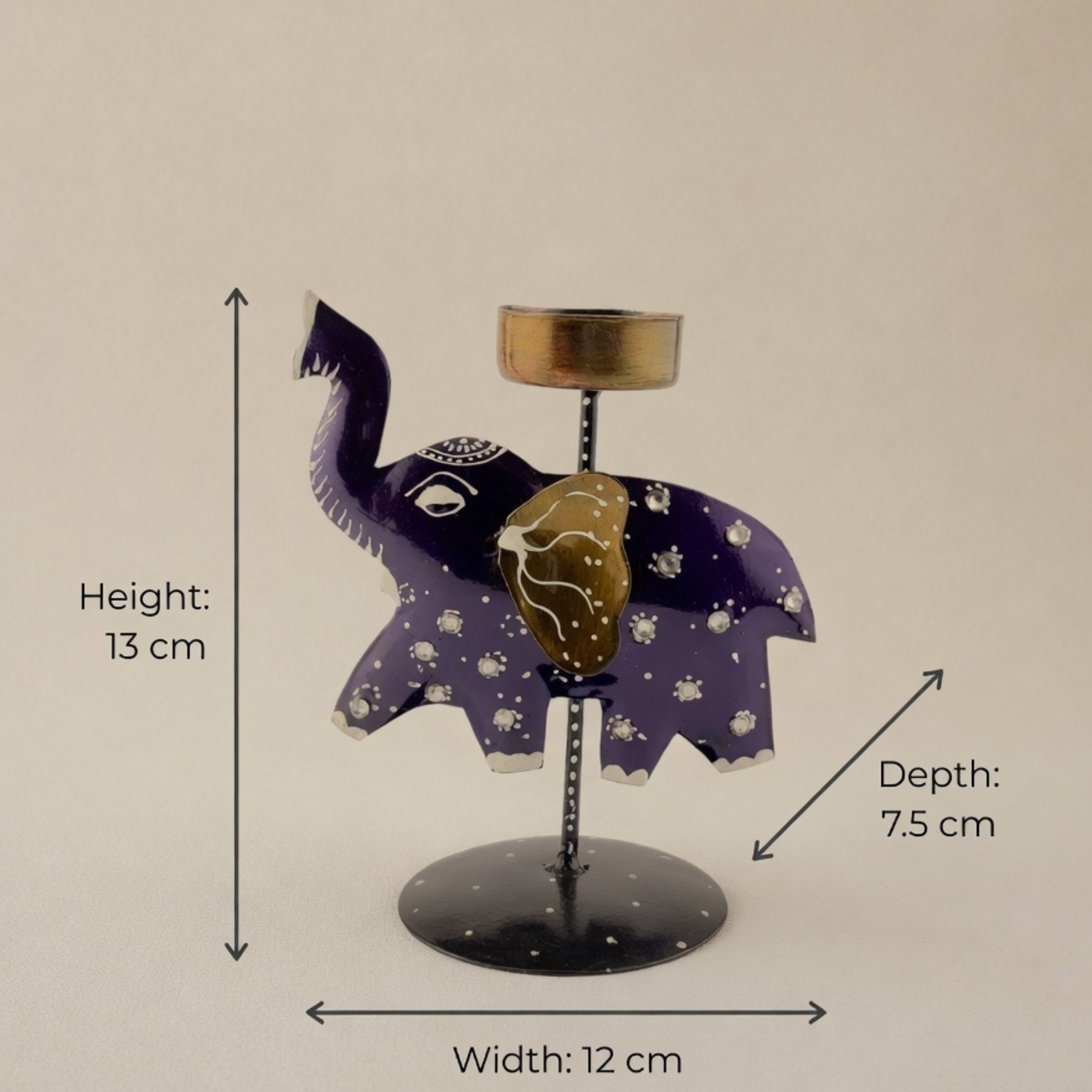 Handmade Metal Elephant Candle Holder – Ethnic Home Decor