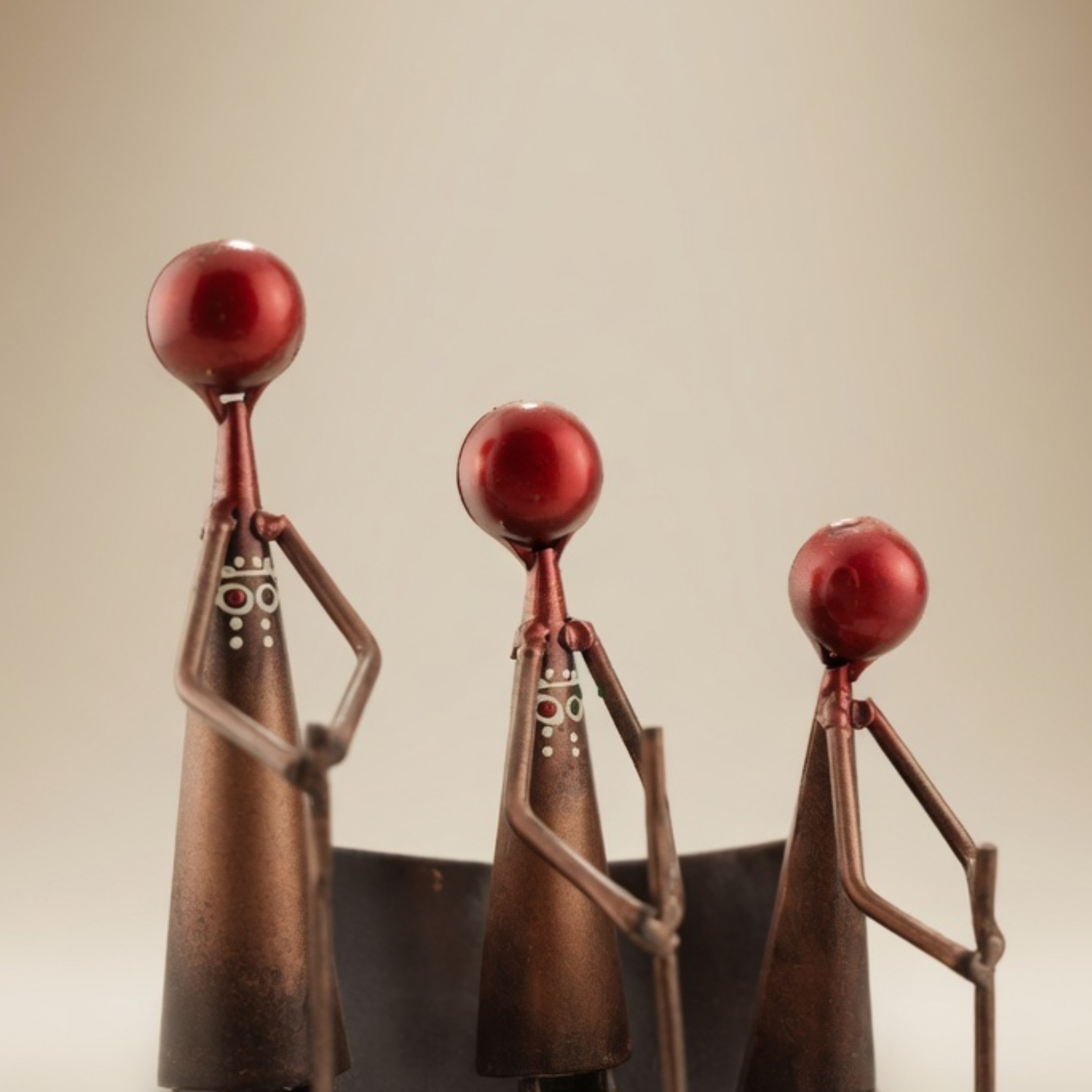Handmade Metal Tribal Pen Holder – Artistic Desk Organizer Decor