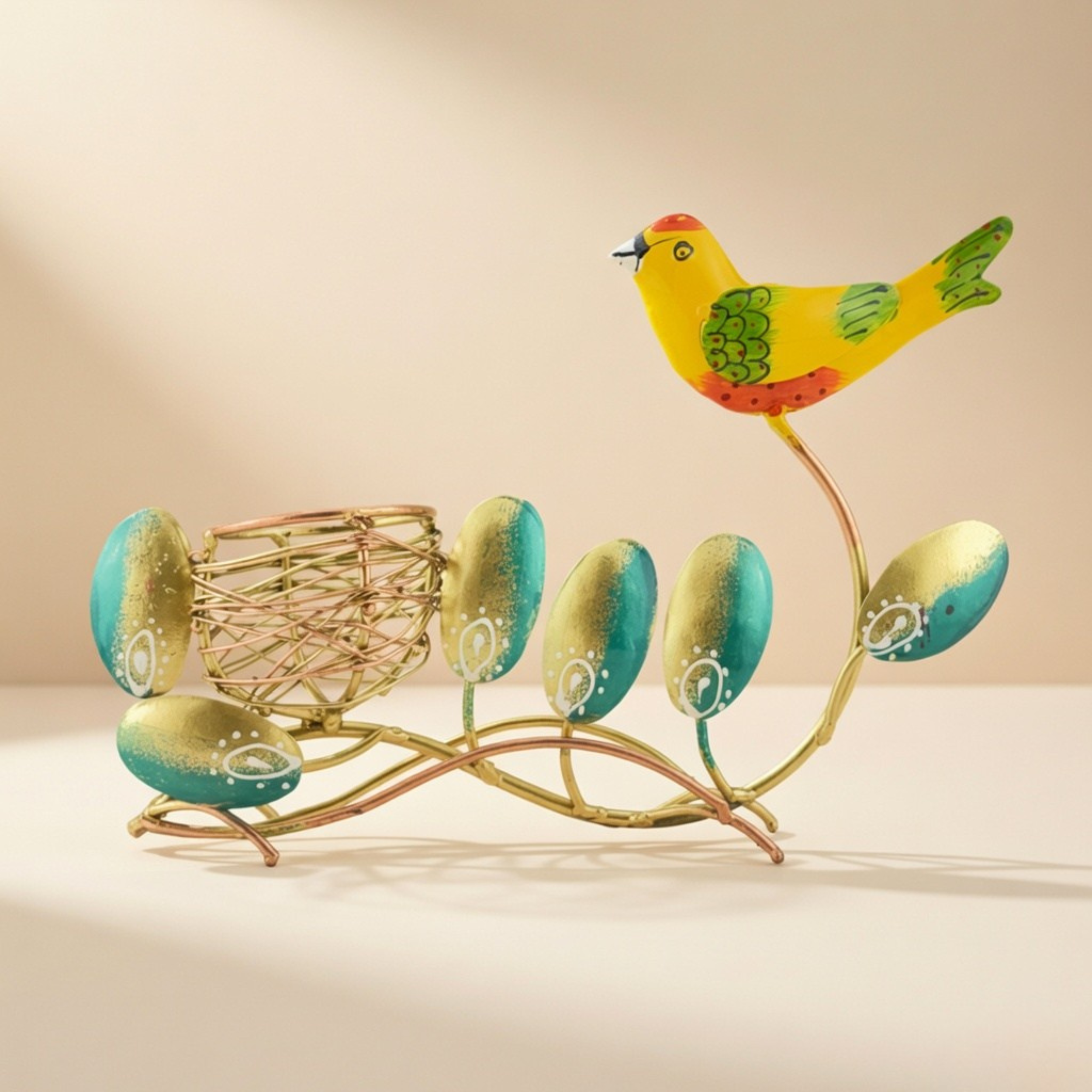 Handmade Metal Bird Candle Holder – Artistic Home Decor