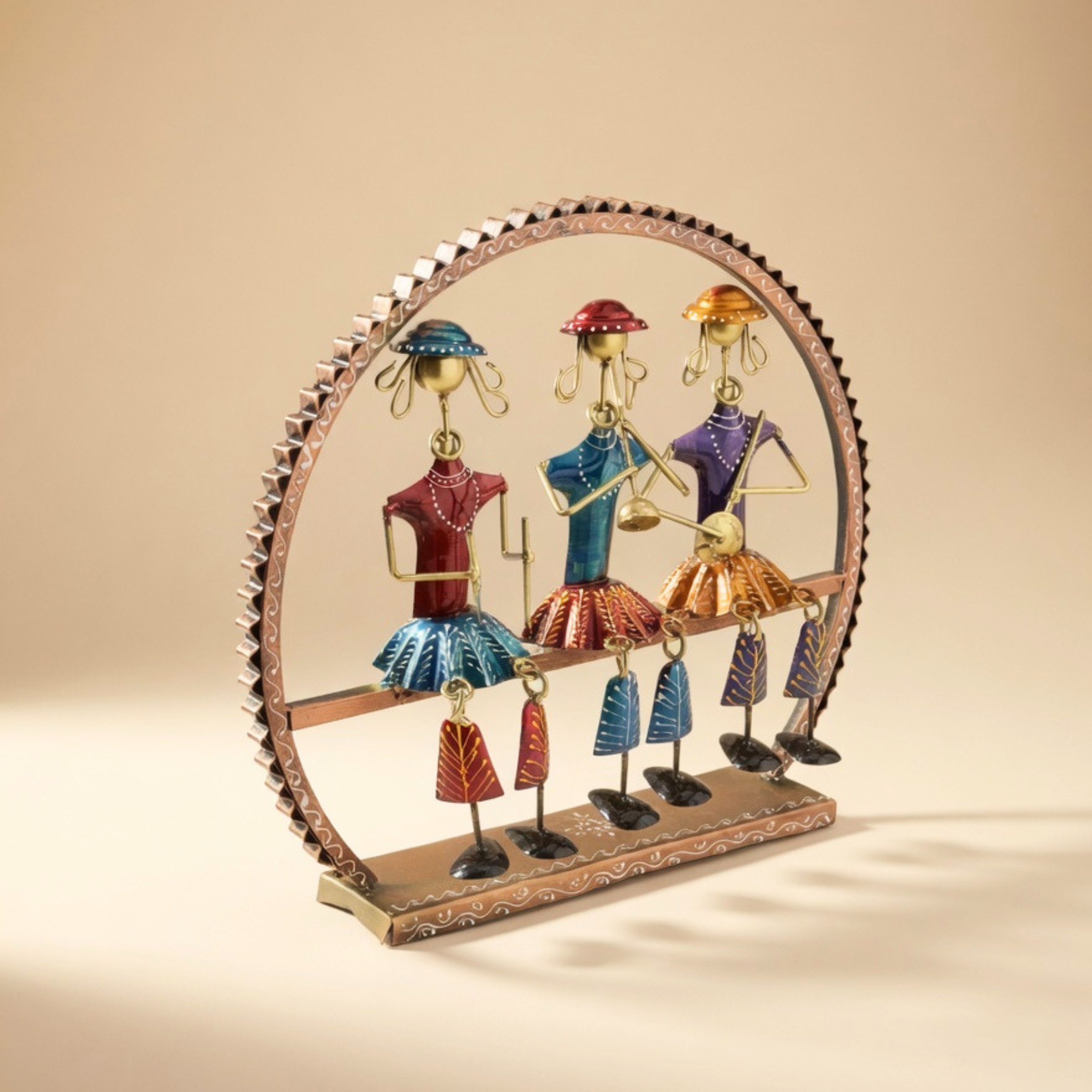 Handcrafted Round Musician Doll Showpiece for Home Decor & Table Display | Gulabi Craft