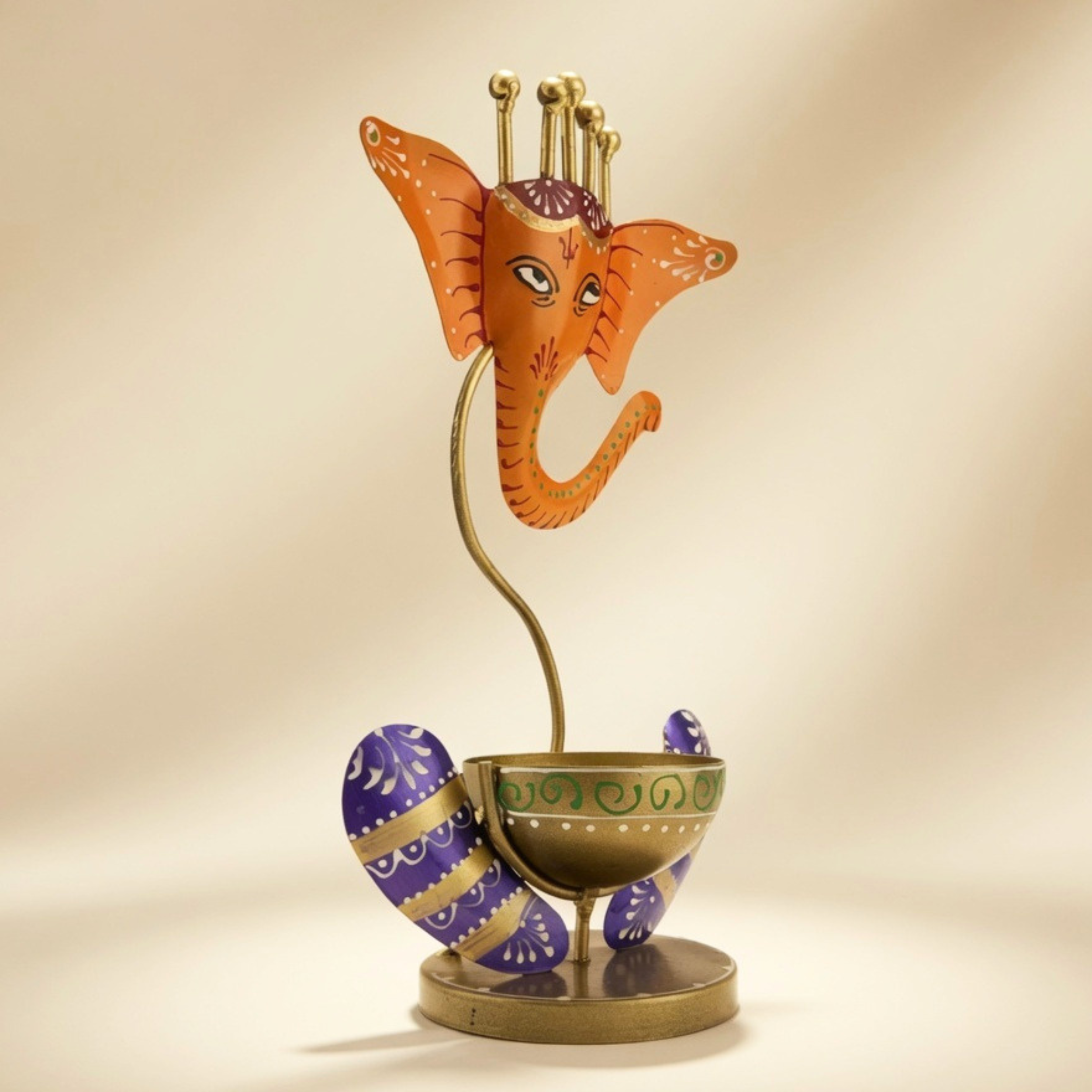 Handcrafted Lord Ganesha Decorative Bowl | Premium Spiritual Home Decor | Gulabi Craft