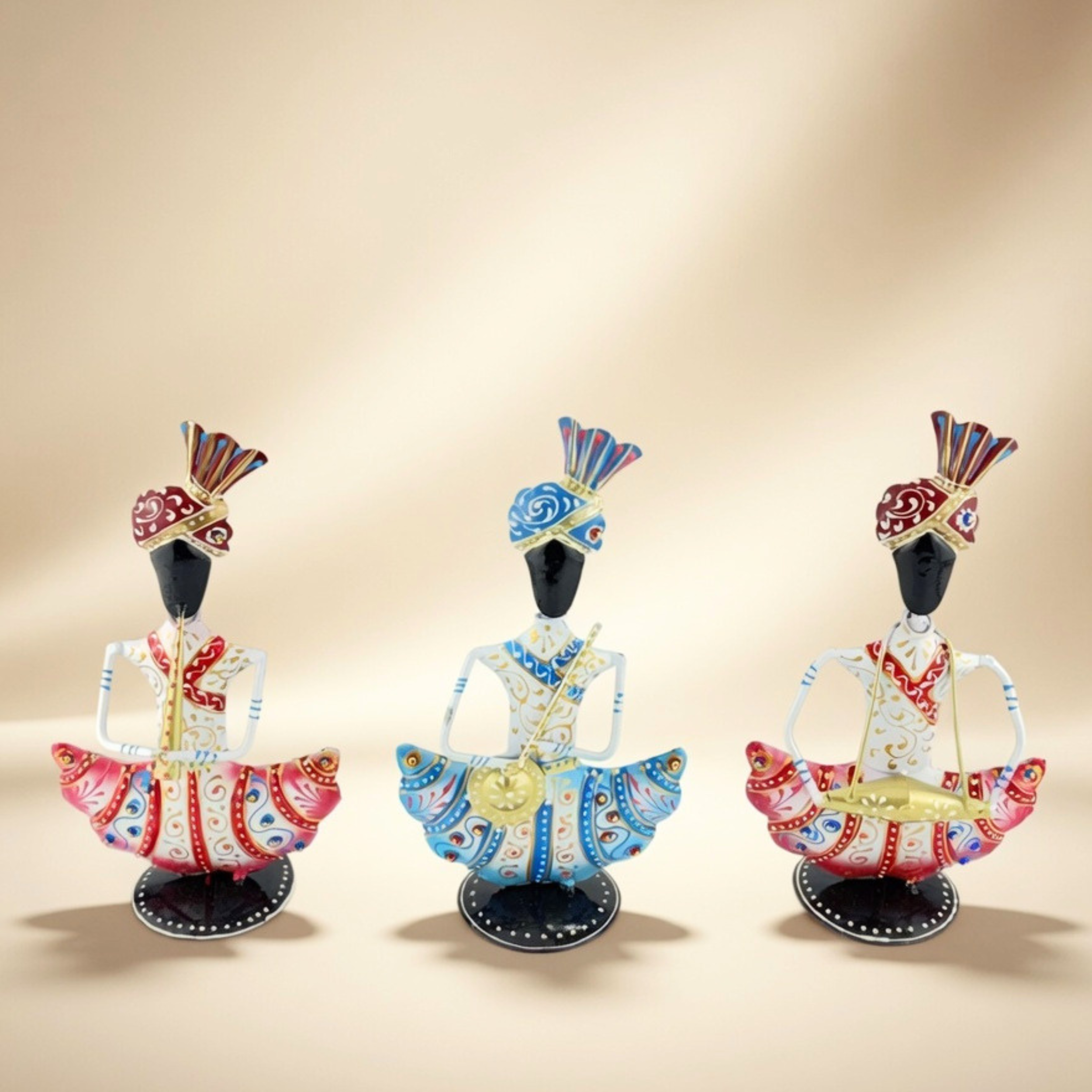 Handcrafted Sitting Sardar Figurine Set for Home Decor & Gifting | Table Decor by Gulabi Craft