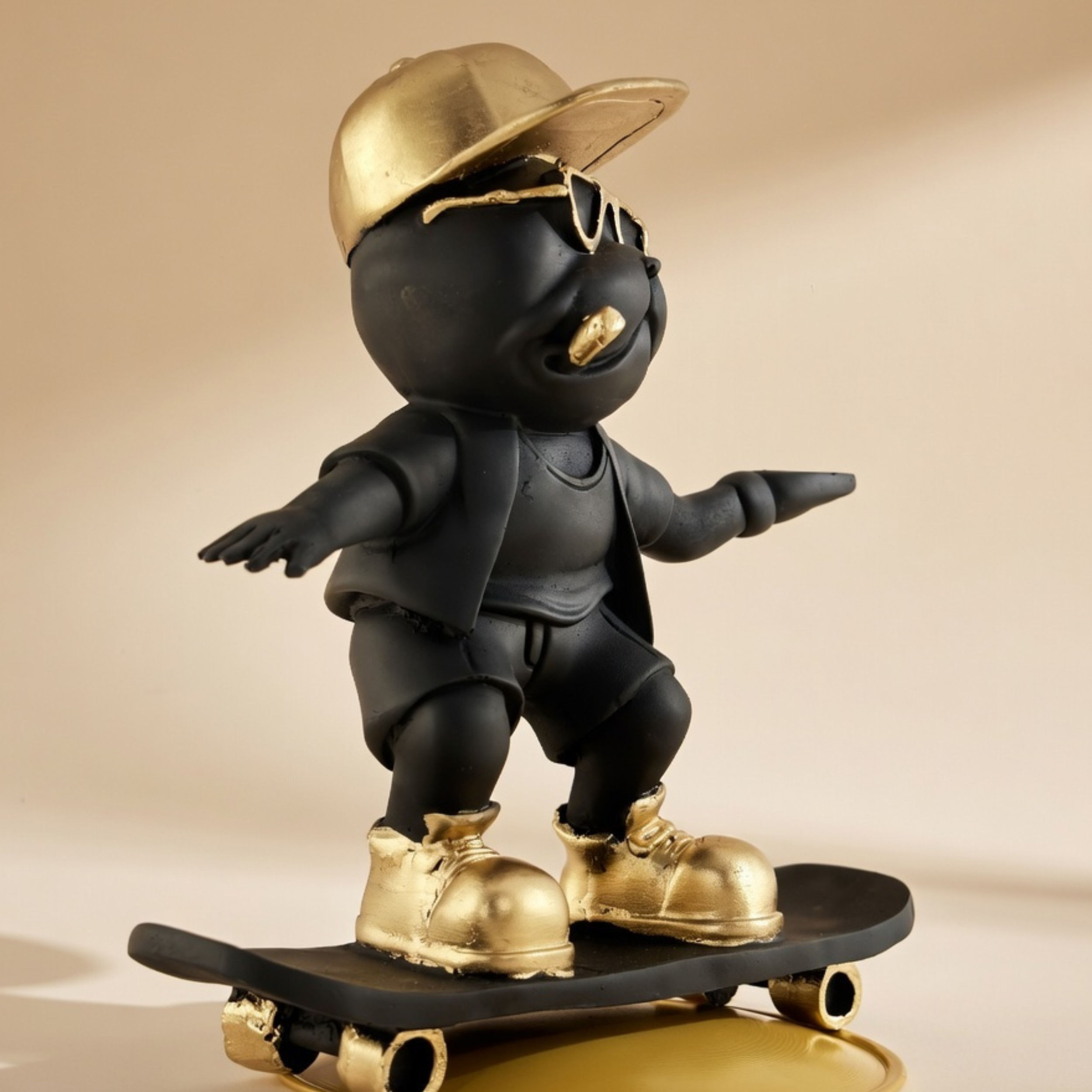 Cool Skateboarding Bulldog Figurine – Modern Resin Home Decor