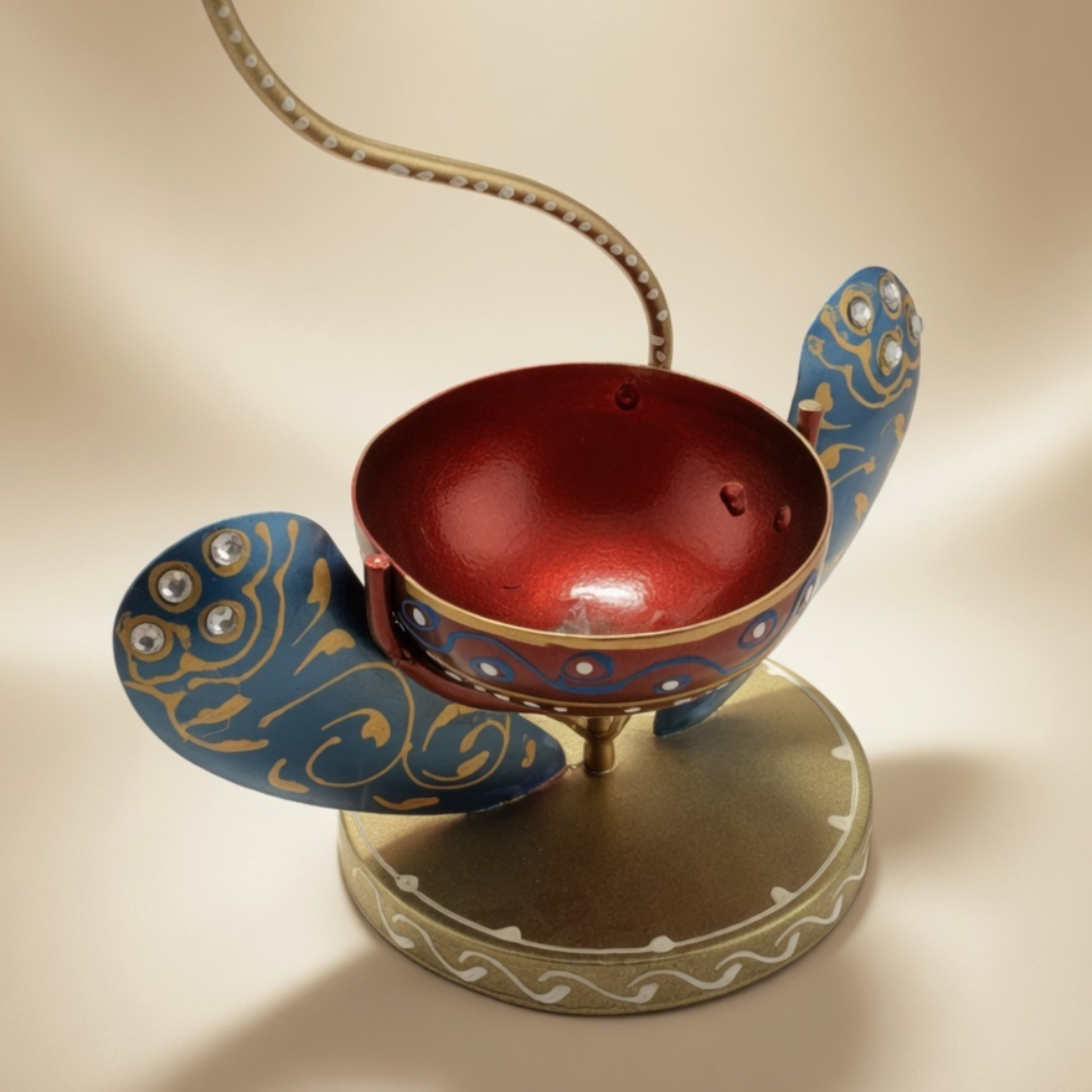 Handmade Metal Elephant Diya Holder – Traditional Home Decor