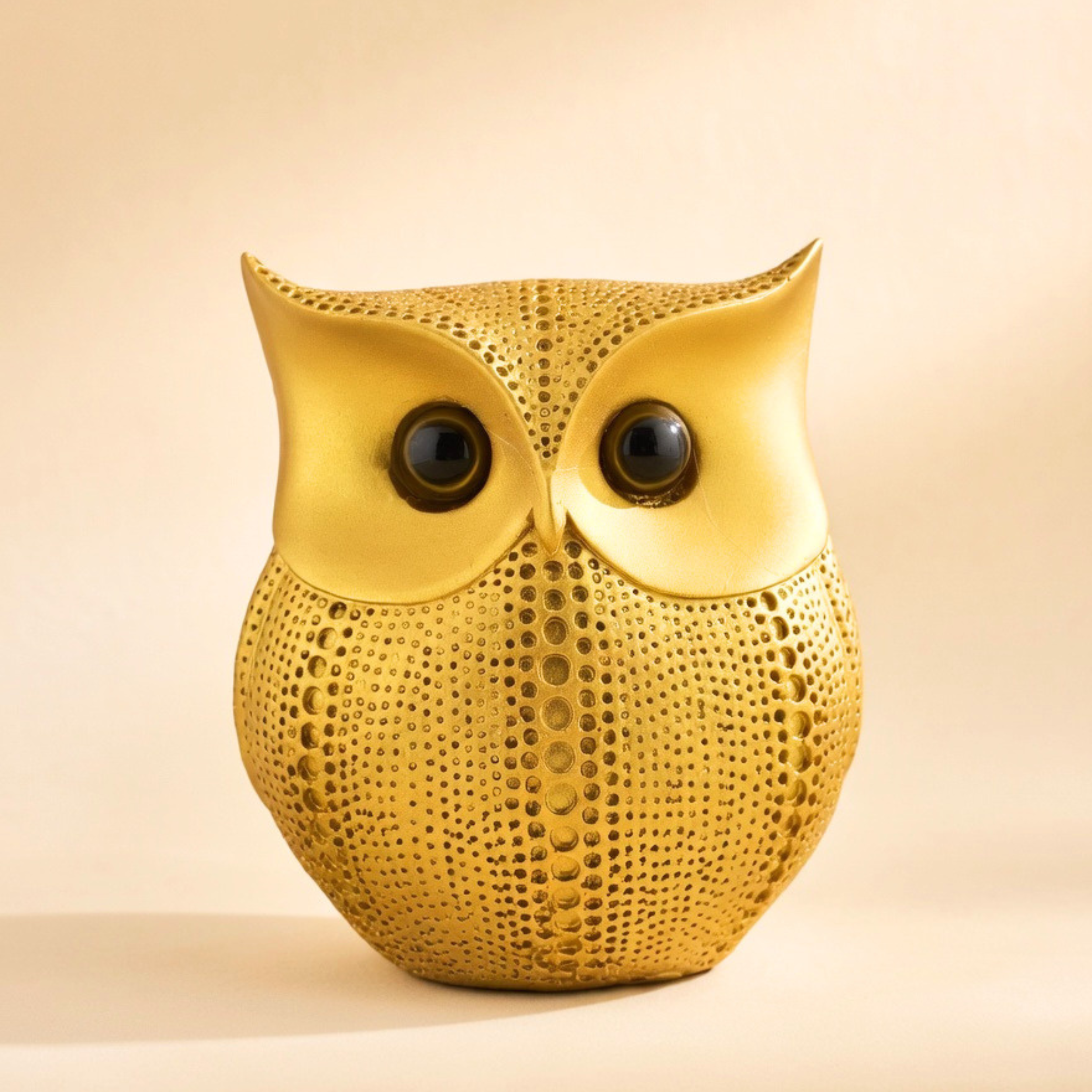 Golden Owl Decor Statue – Modern Minimalist Home Accent