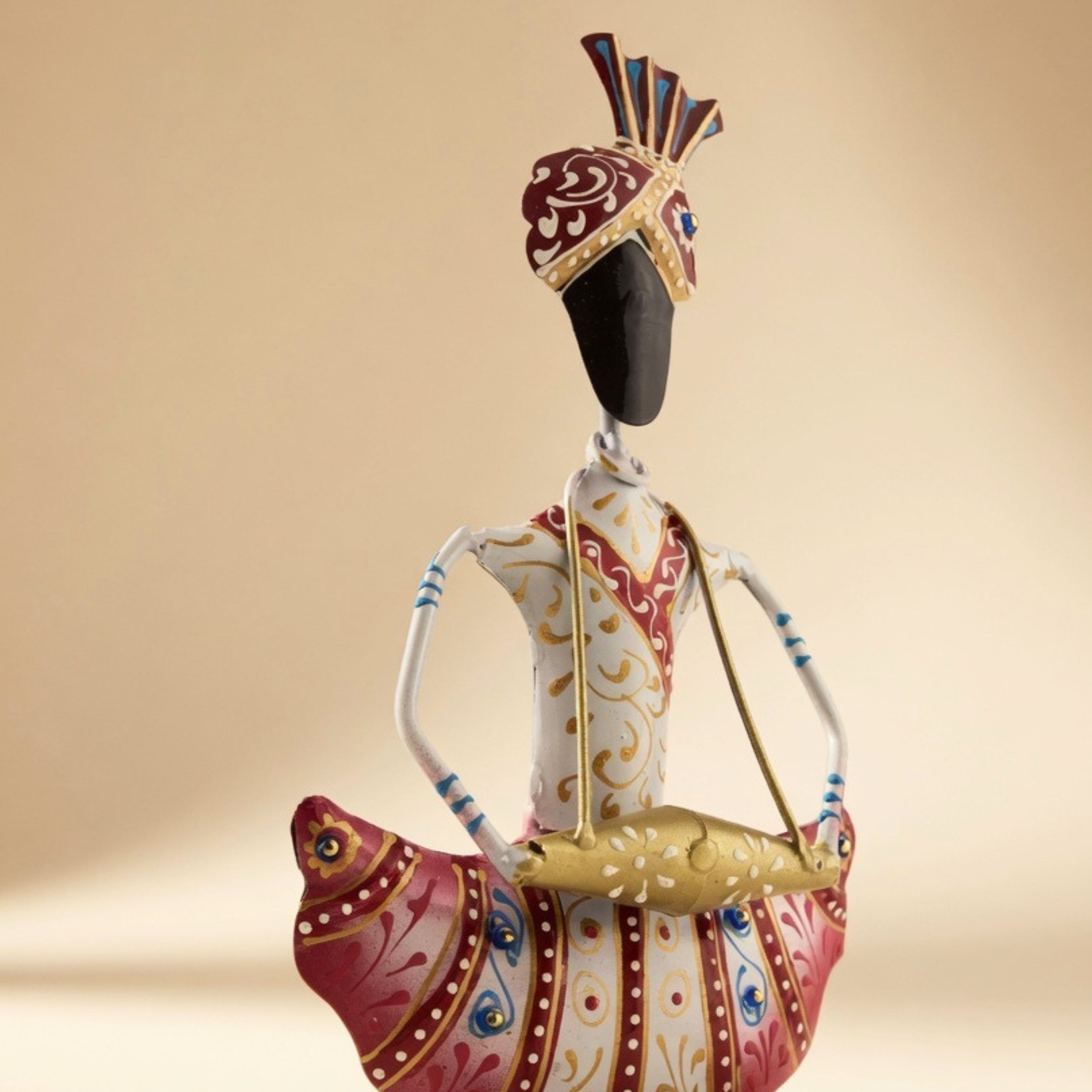Handcrafted Sitting Sardar Figurine Set for Home Decor & Gifting | Table Decor by Gulabi Craft