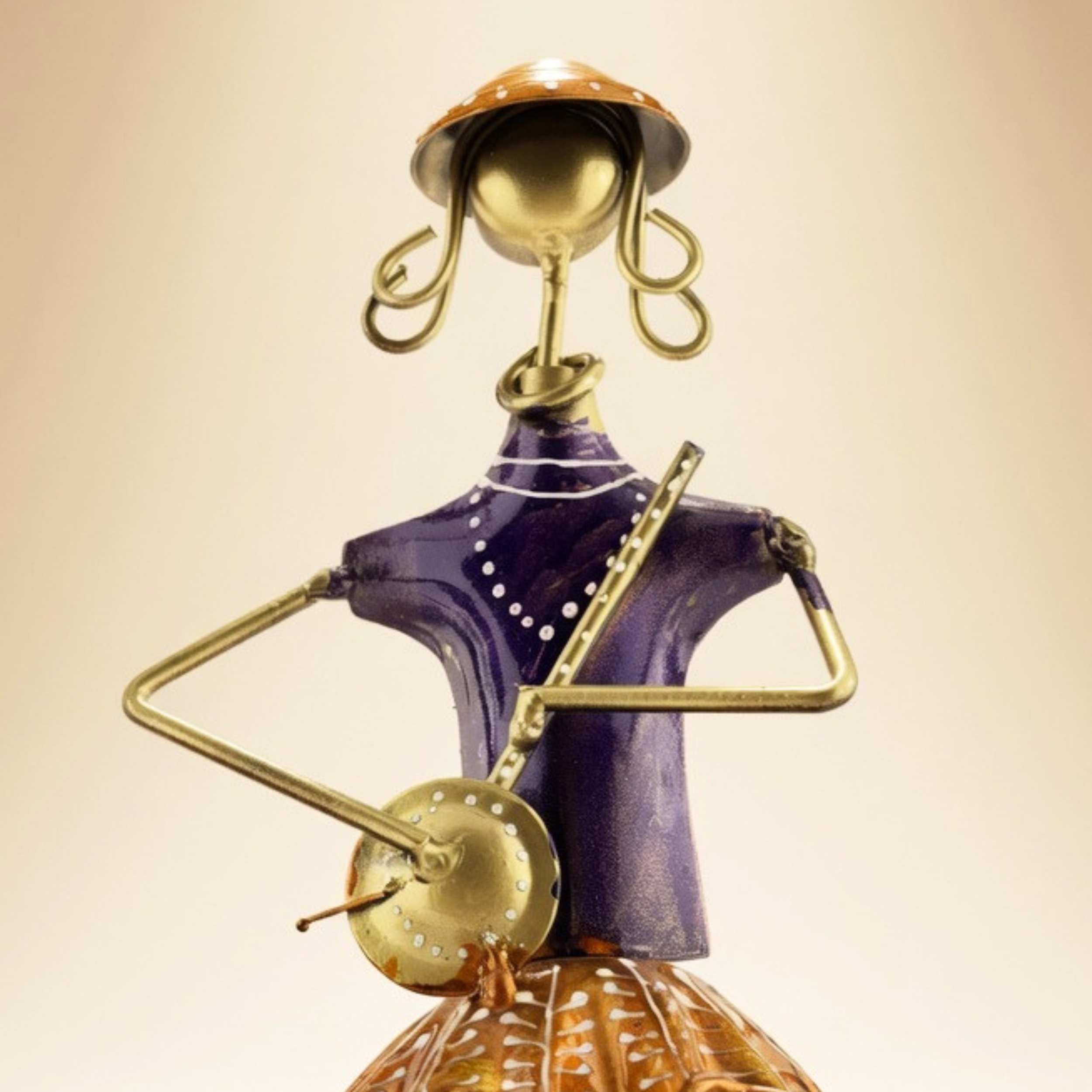 Handcrafted Round Musician Doll Showpiece for Home Decor & Table Display | Gulabi Craft