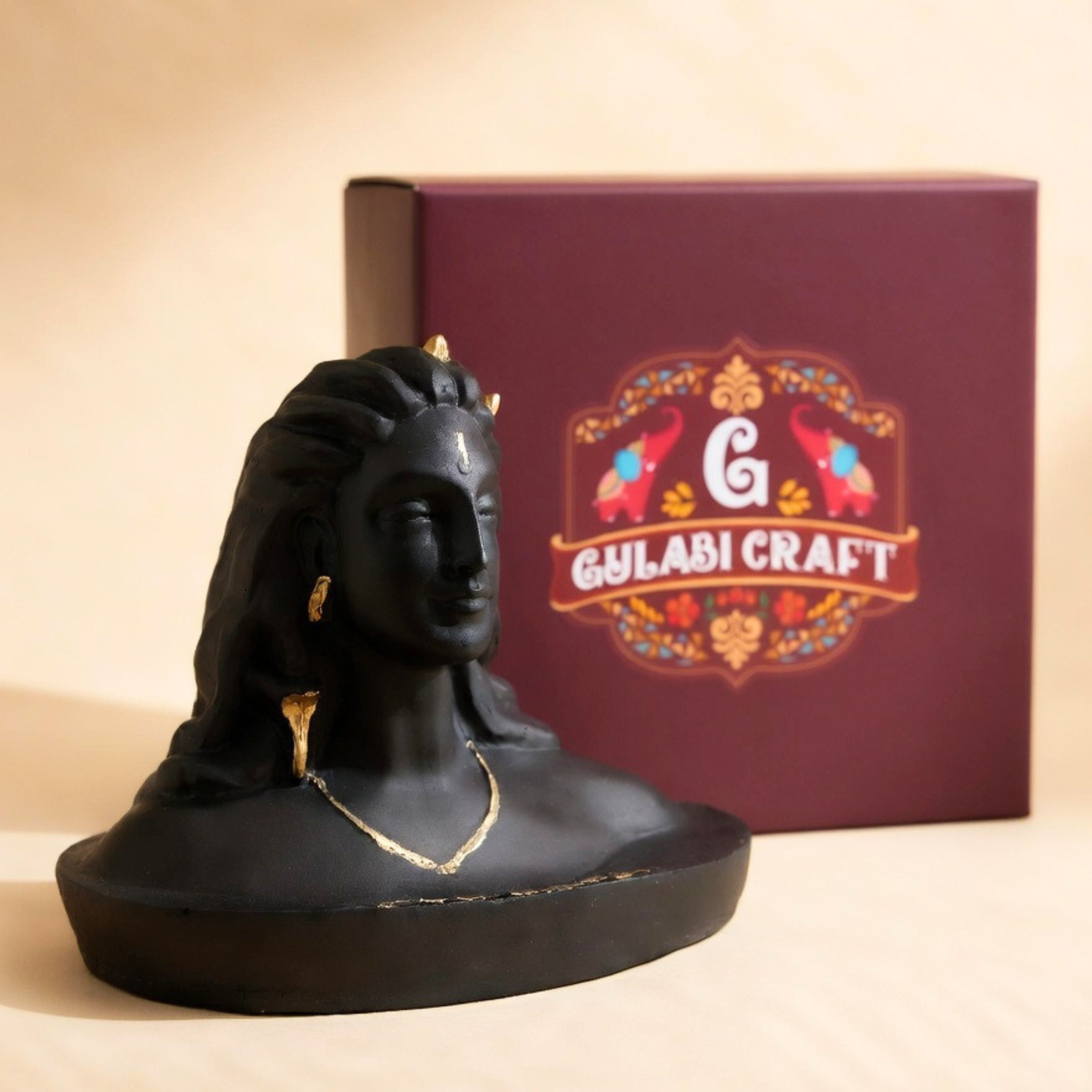 Handcrafted Lord Shiva Bust Statue – Spiritual Home Decor Idol