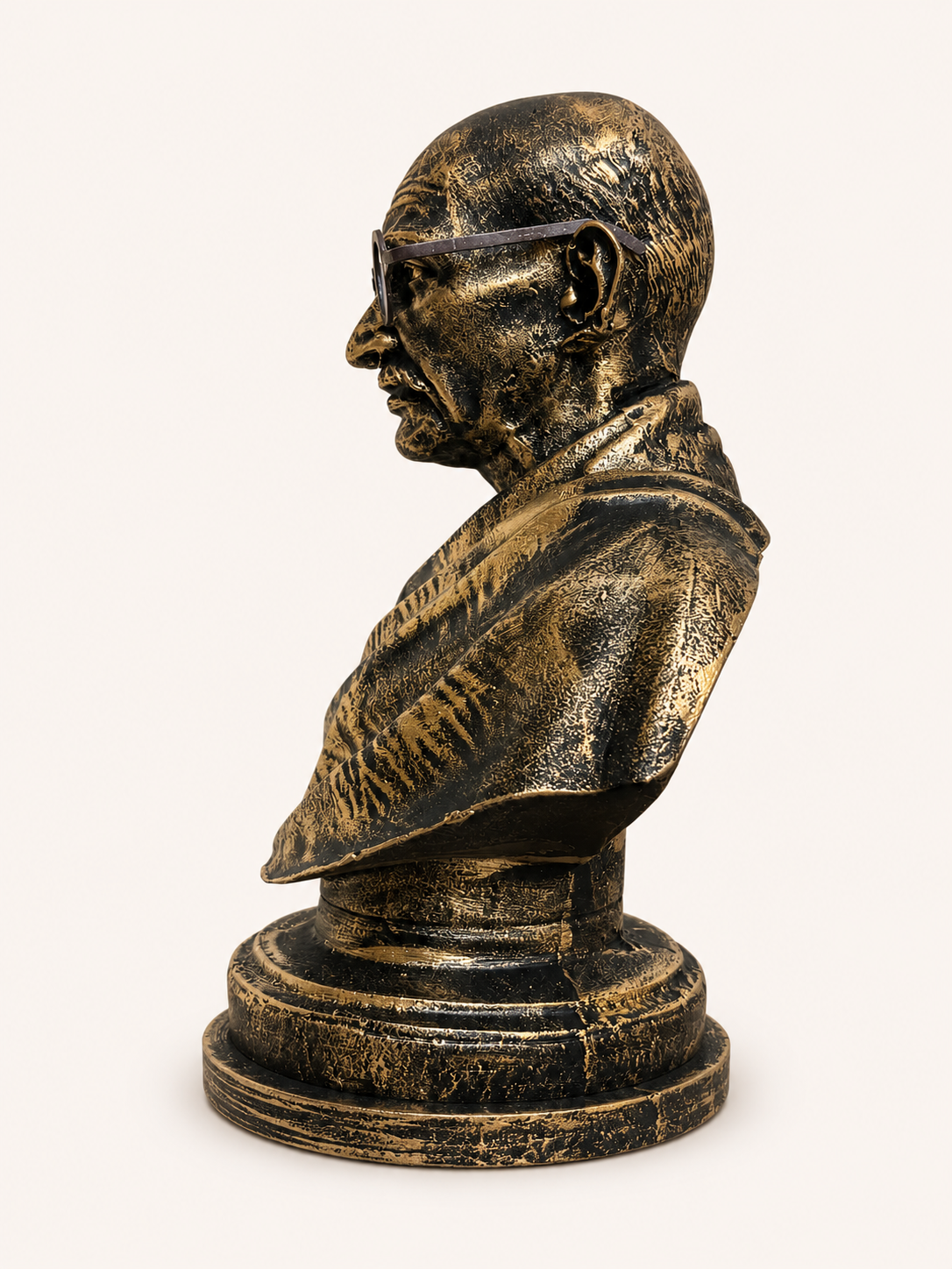 Mahatma Gandhi Bust Statue - Antique Finish Handcrafted Table Decor & Inspirational Gift Item by Gulabi Craft