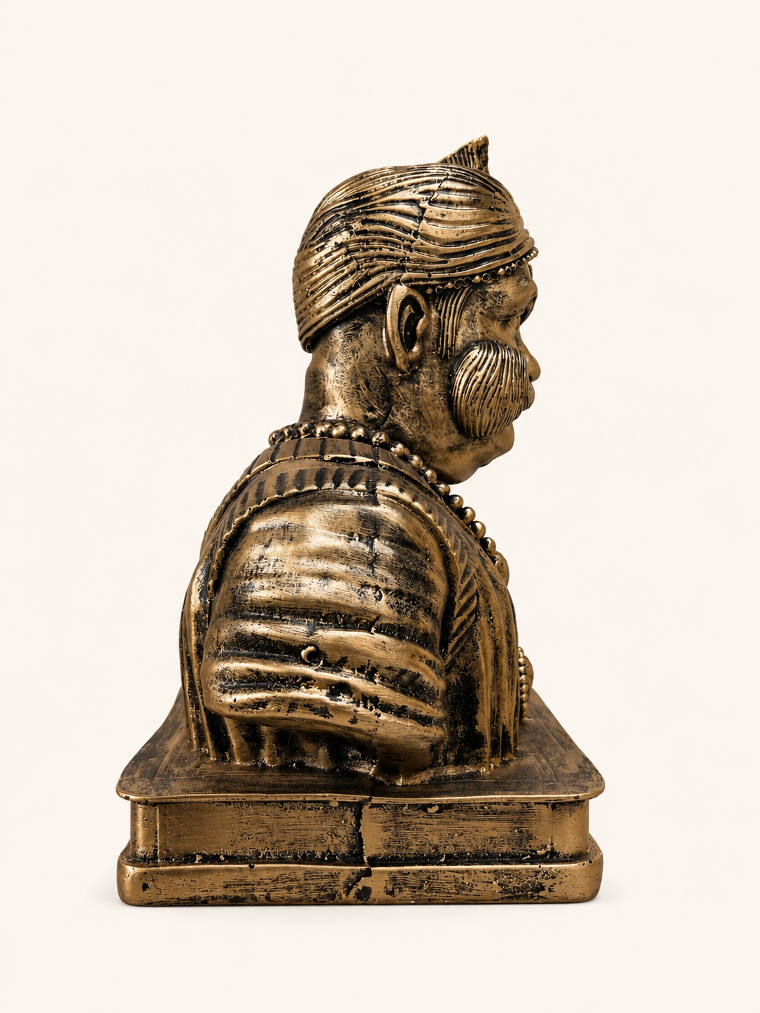 Maharaja Surajmal Bust Statue - Antique Finish Handcrafted Home Decor & Gifting by Gulabi Craft