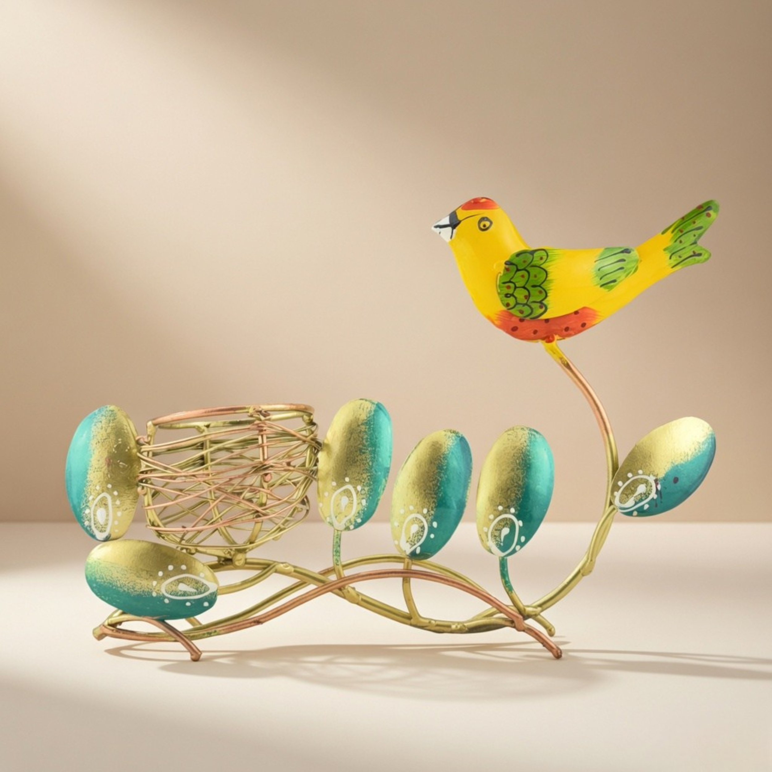 Handmade Metal Bird Candle Holder – Artistic Home Decor