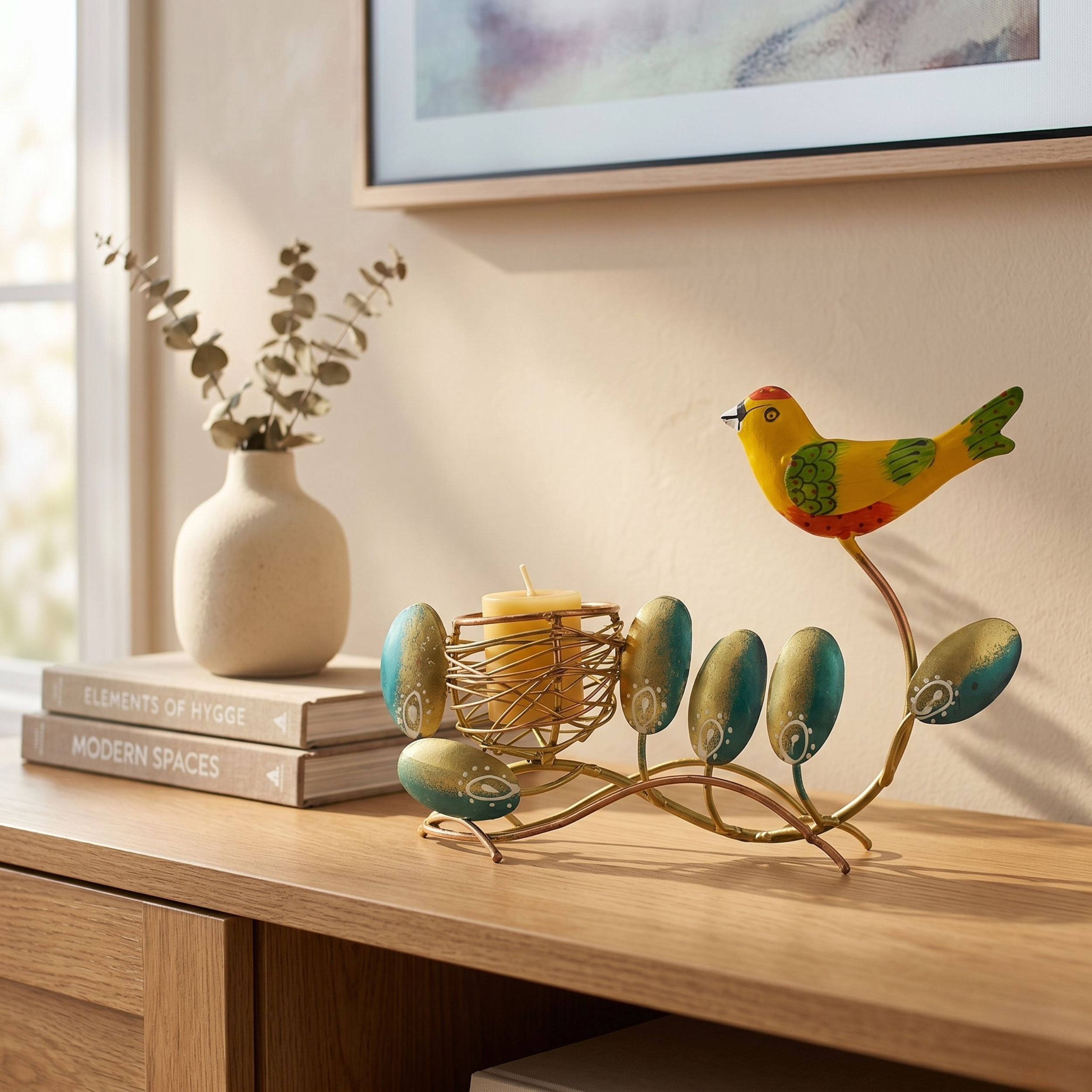Handmade Metal Bird Candle Holder – Artistic Home Decor