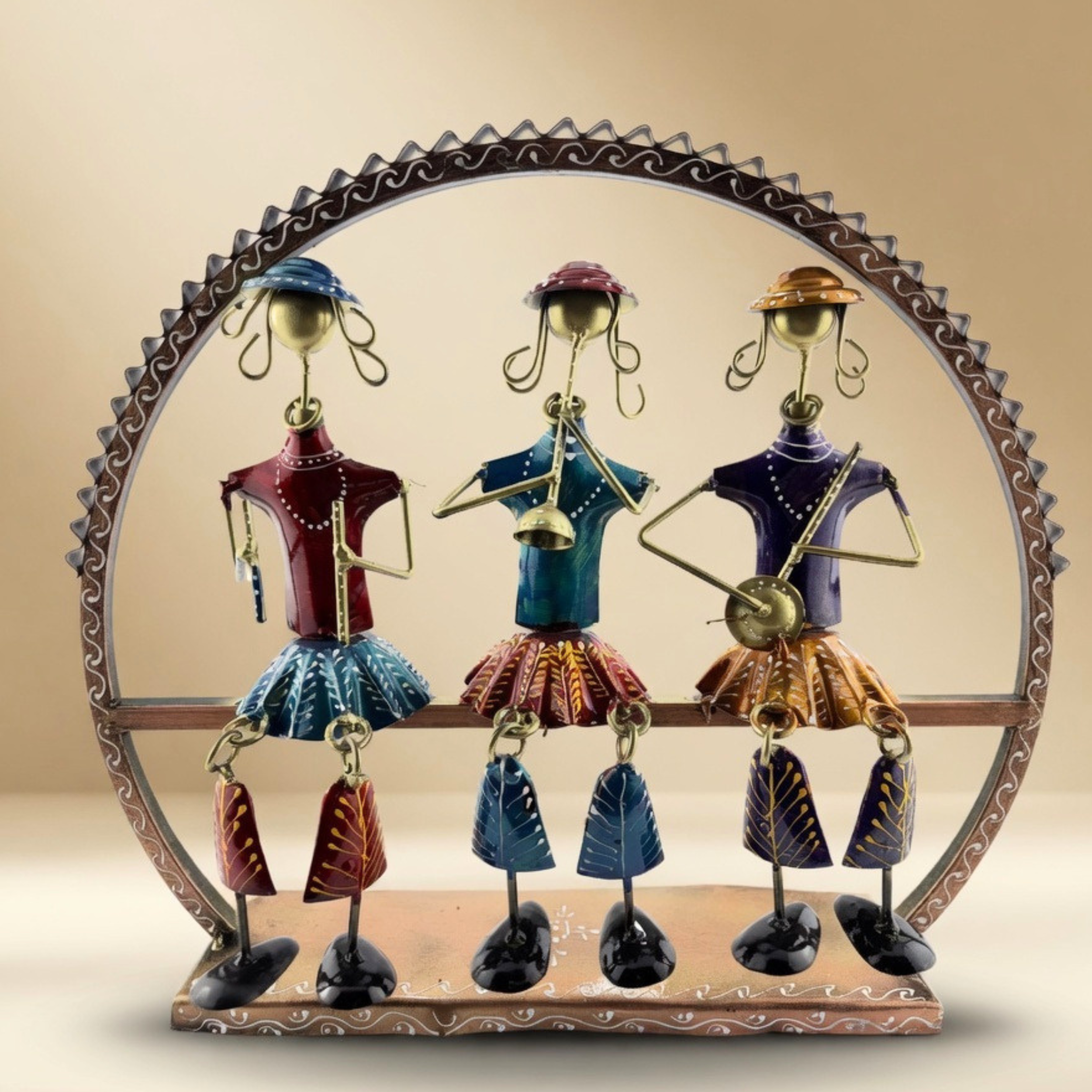 Handcrafted Round Musician Doll Showpiece for Home Decor & Table Display | Gulabi Craft