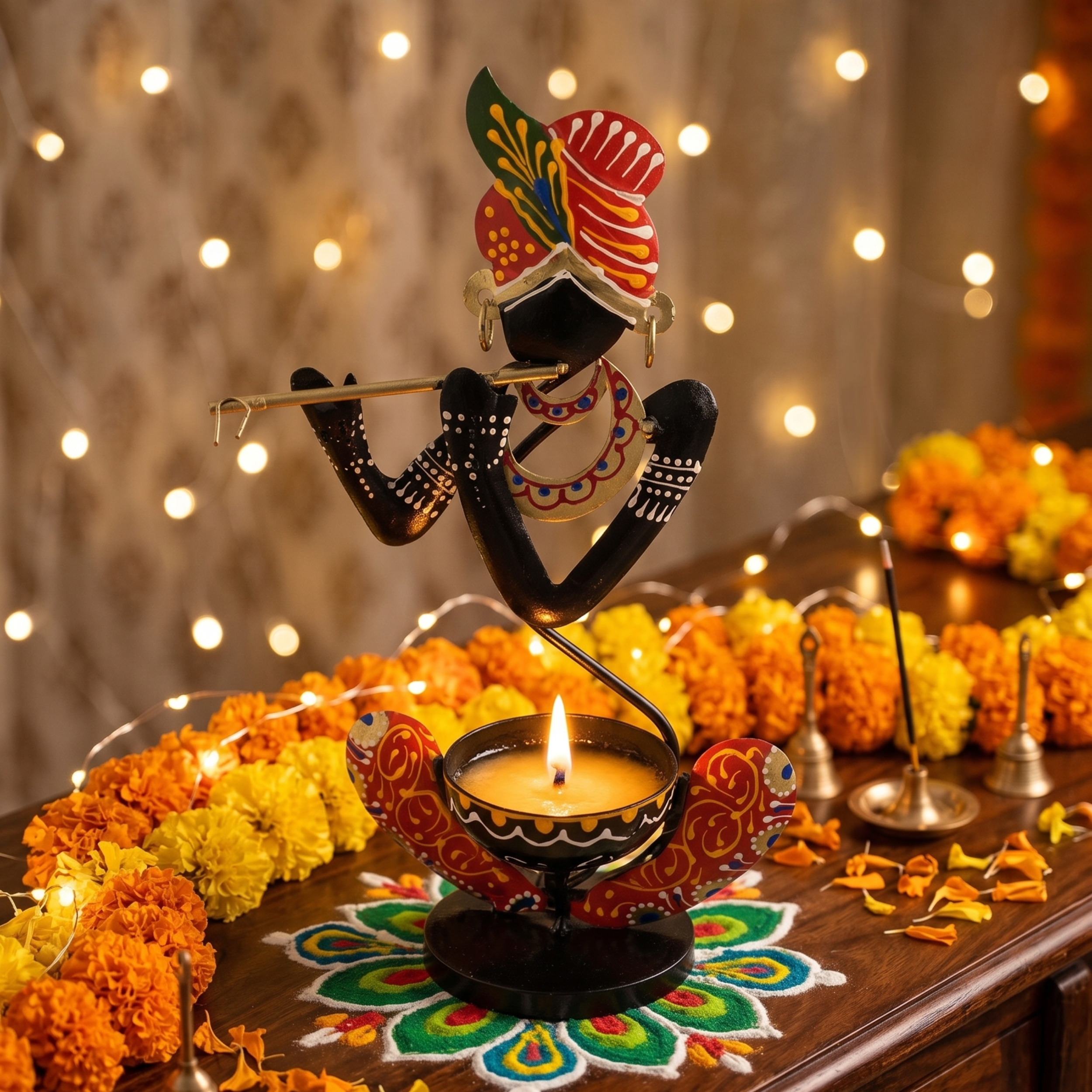 Handcrafted Diya Stand – Perfect Gift for Diwali & Festive Decor