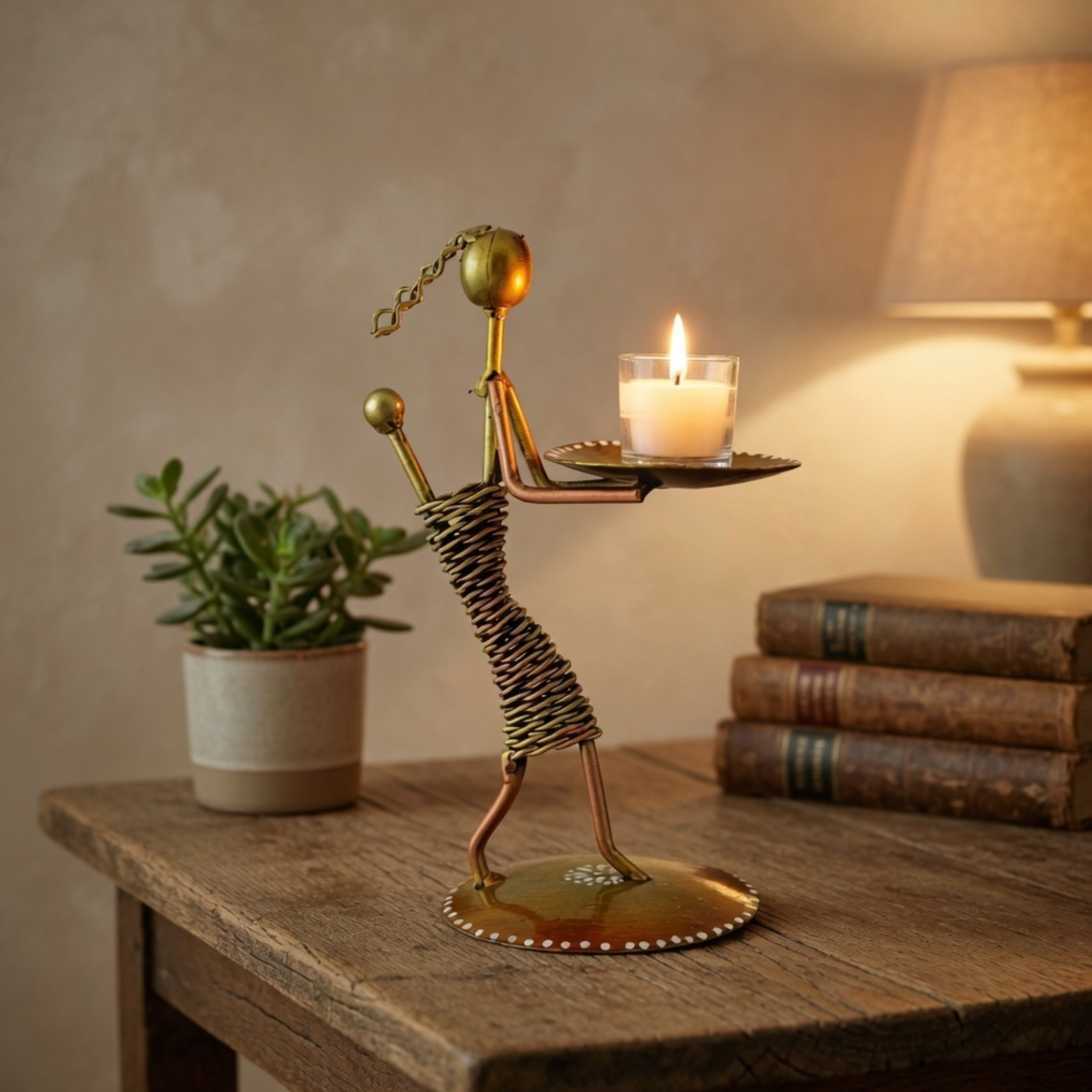 Handcrafted Metal Candle Stand – Perfect Gift for Home & Decor Lovers