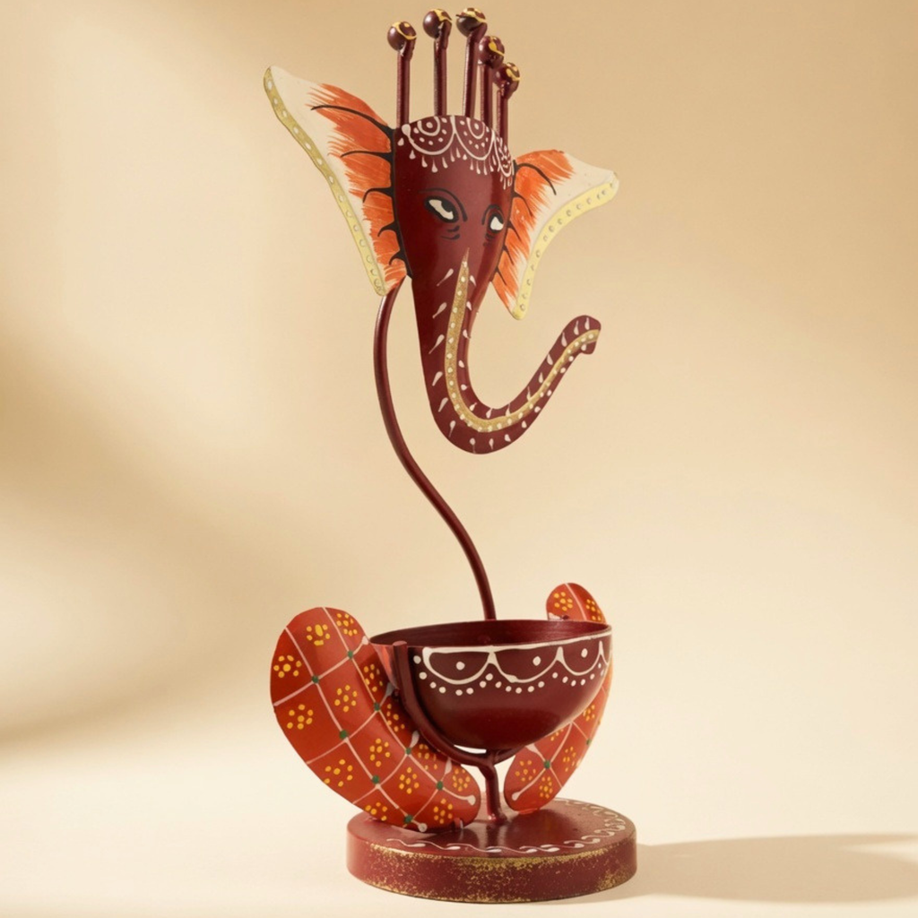 Handcrafted Lord Ganesha Diya Bowl | Premium Festive Decor | Gulabi Craft