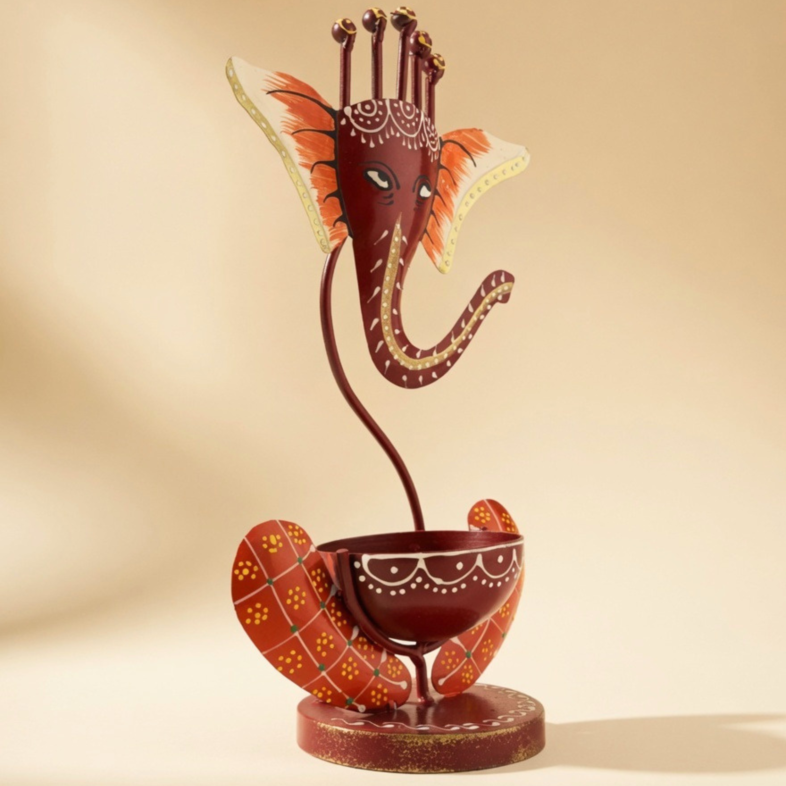 Handcrafted Lord Ganesha Diya Bowl | Premium Festive Decor | Gulabi Craft