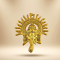 Ganesha Wall Decor with Sun Design | Handcrafted Spiritual Wall Hanging