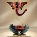 Handmade Metal Elephant Diya Holder – Traditional Home Decor