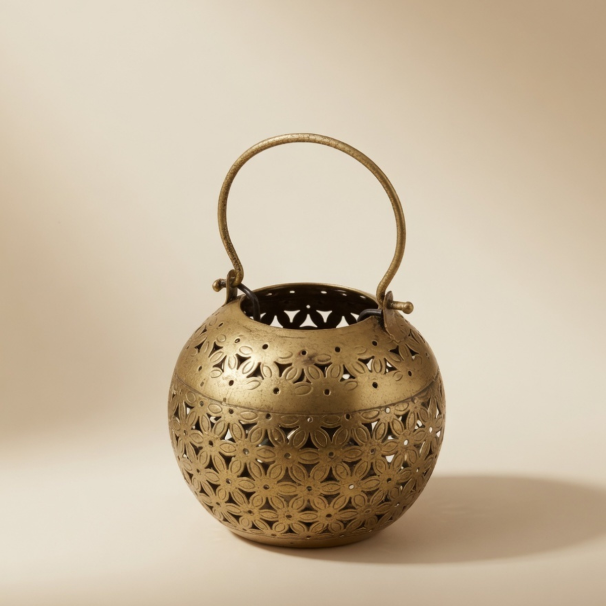 Handcrafted Candle Lotta Lantern – Vintage Metal Hanging Tea Light Holder Home Decor | Gulabi Craft