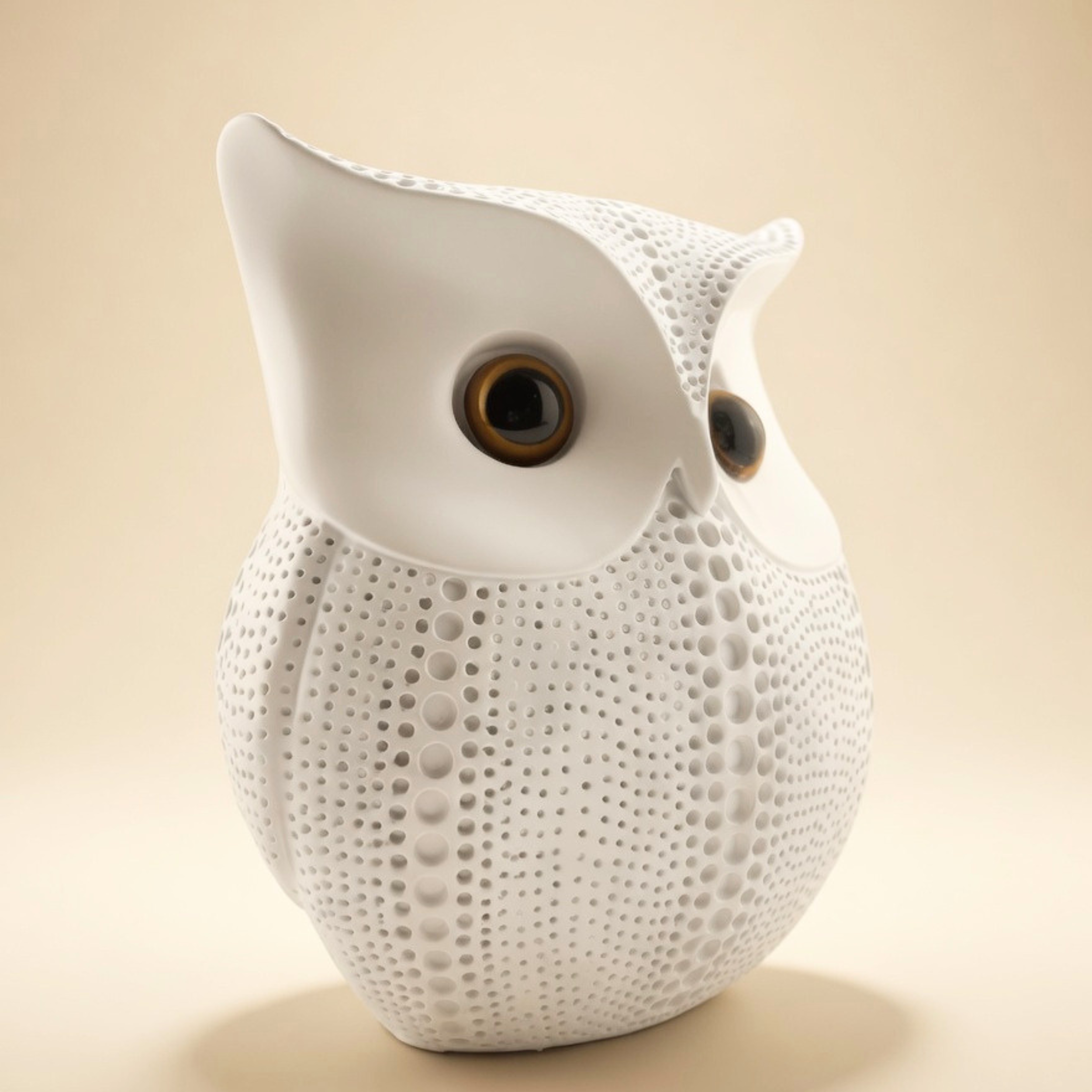 Handcrafted Lucky White Owl Showpiece – Premium Table Decor & Auspicious Gift Item | Gulabi Craft