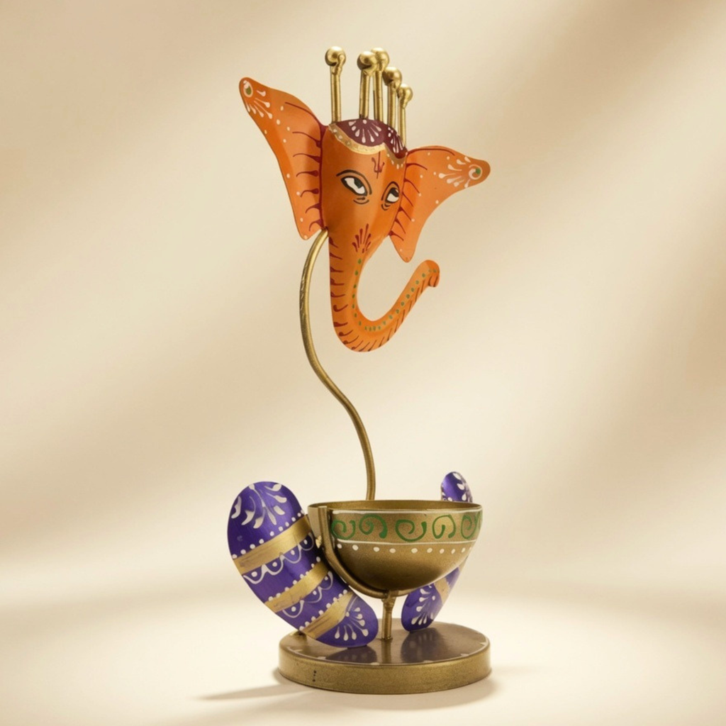 Handcrafted Lord Ganesha Decorative Bowl | Premium Spiritual Home Decor | Gulabi Craft