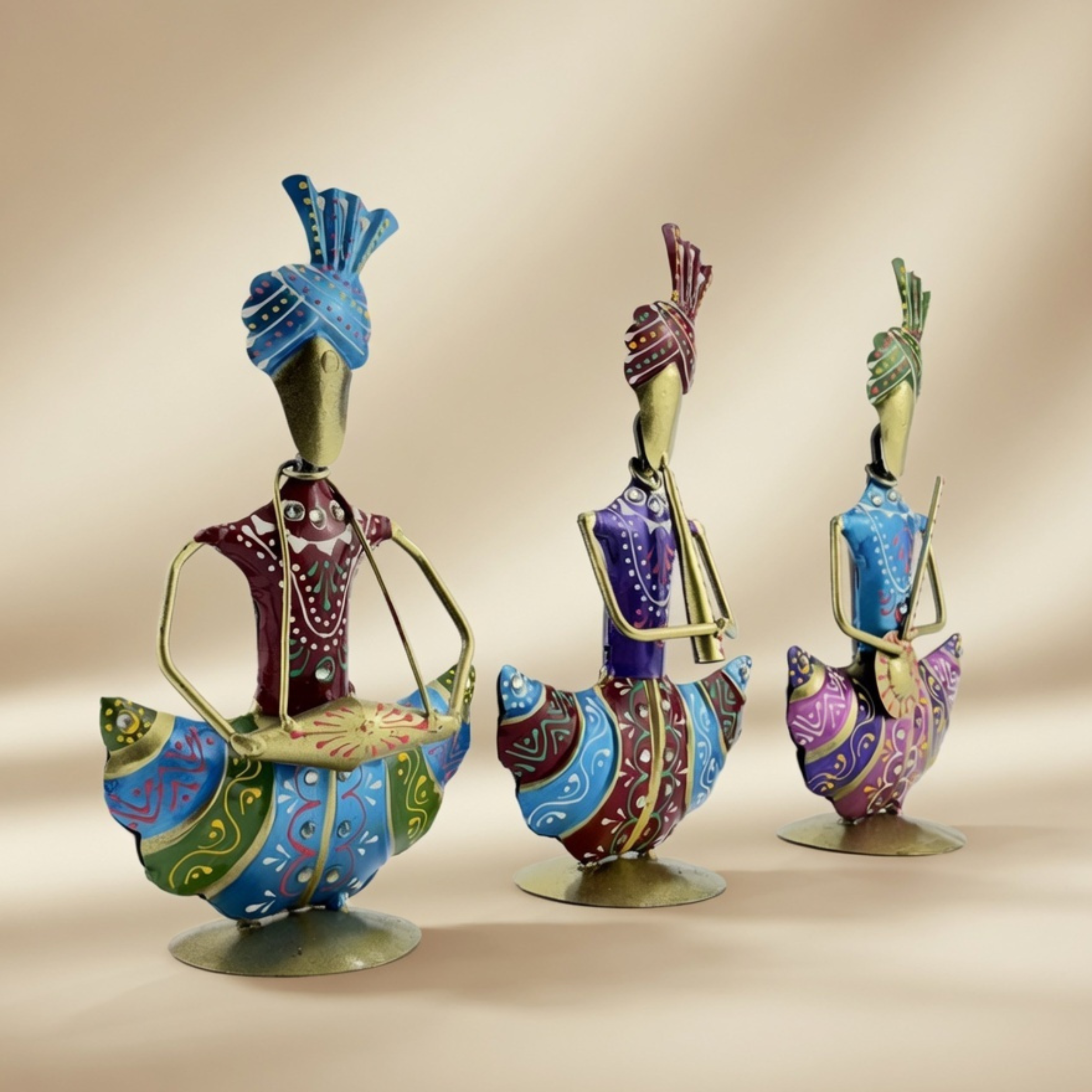 Handcrafted Sitting Sardar Musician Showpiece Set for Home Decor & Gifting | Gulabi Craft