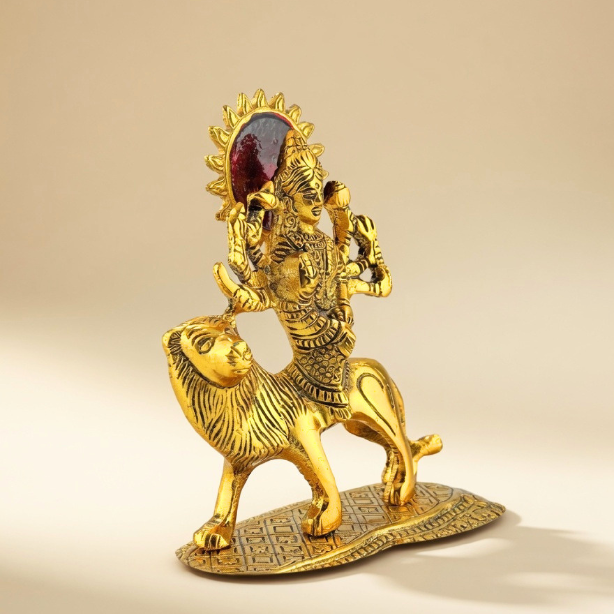 Durga Maa Idol with Lion | Handcrafted Spiritual Home Decor Statue