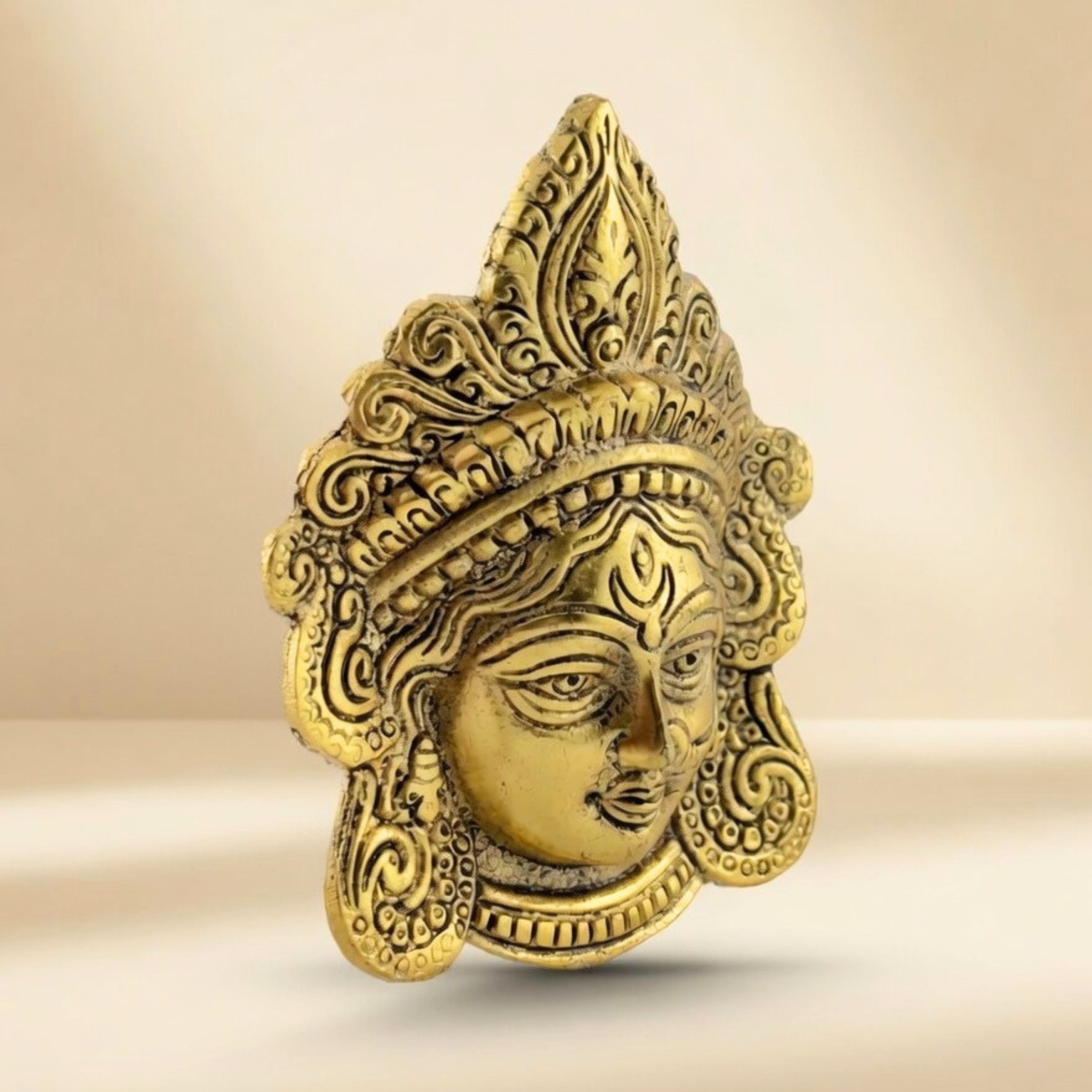 Durga Face Wall Decor | Handcrafted Goddess Wall Hanging for Home