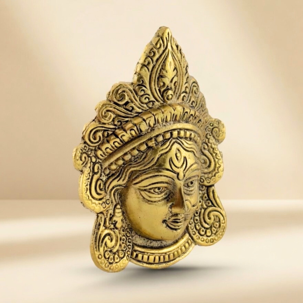 Durga Face Wall Decor | Handcrafted Goddess Wall Hanging for Home