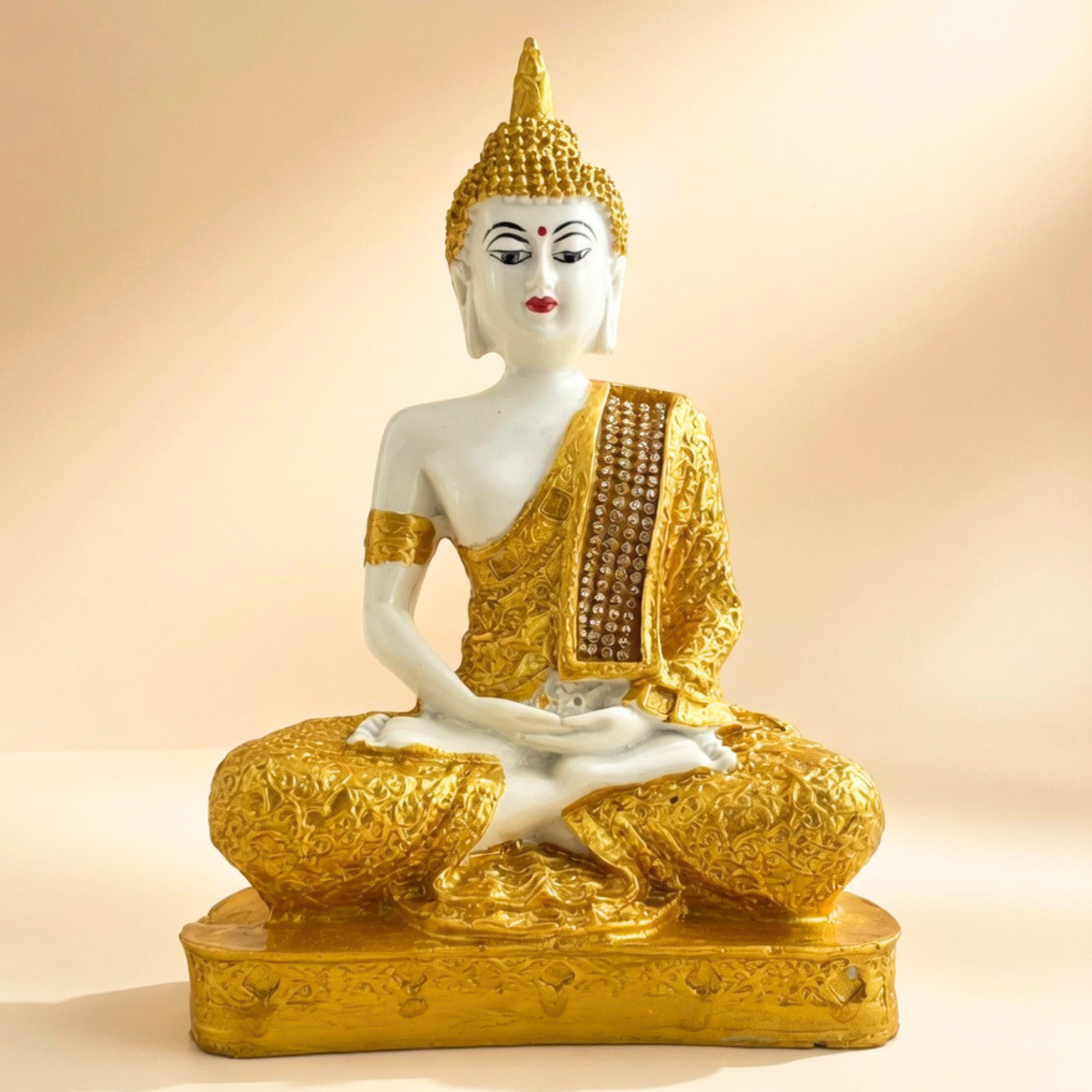 Golden Meditating Buddha Statue – Luxury Spiritual Home Decor