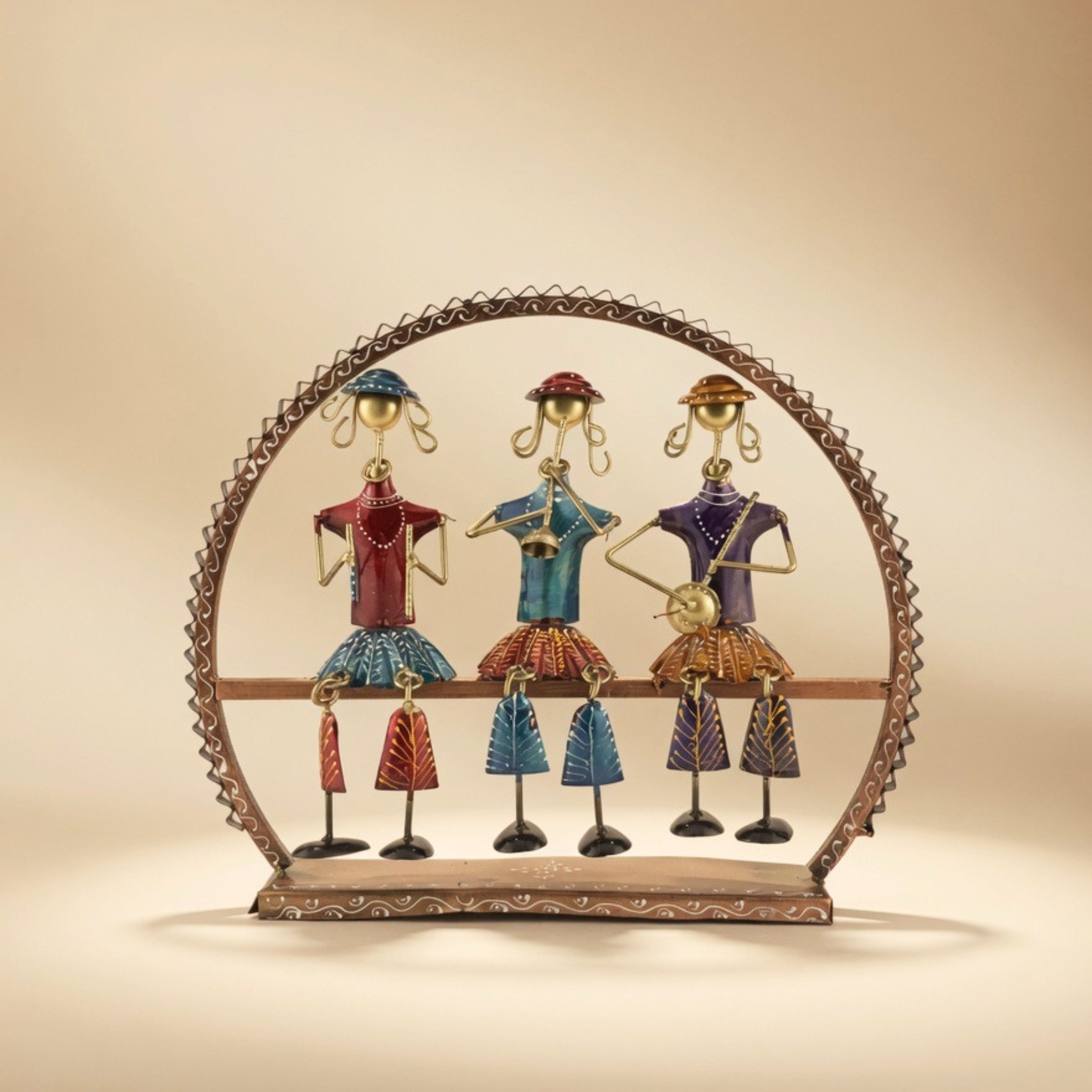 Handcrafted Round Musician Doll Showpiece for Home Decor & Table Display | Gulabi Craft