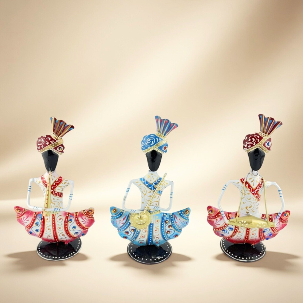 Handcrafted Sitting Sardar Figurine Set for Home Decor & Gifting | Table Decor by Gulabi Craft