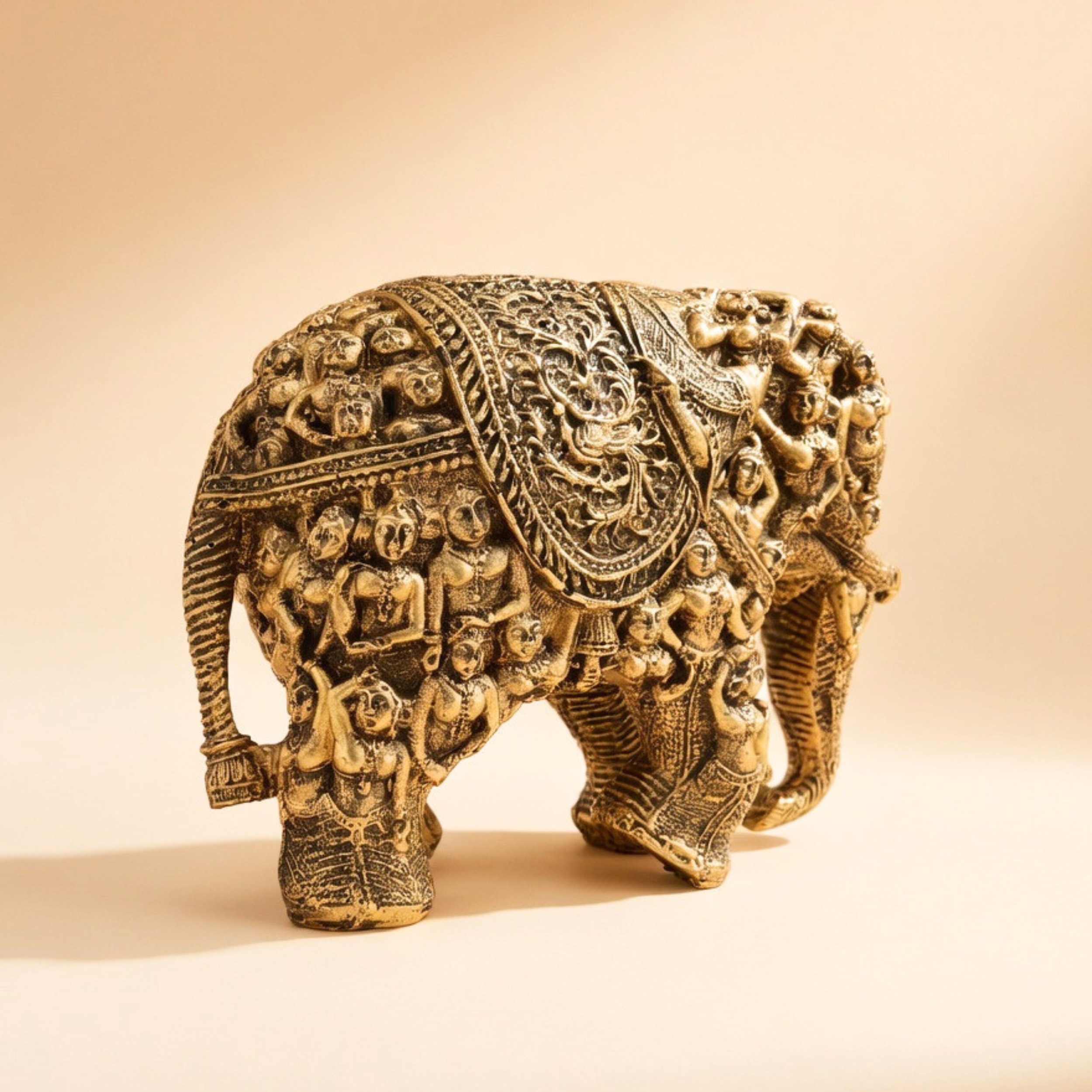 Handcrafted Royal Elephant Decor Statue – Luxury Indian Home Accent