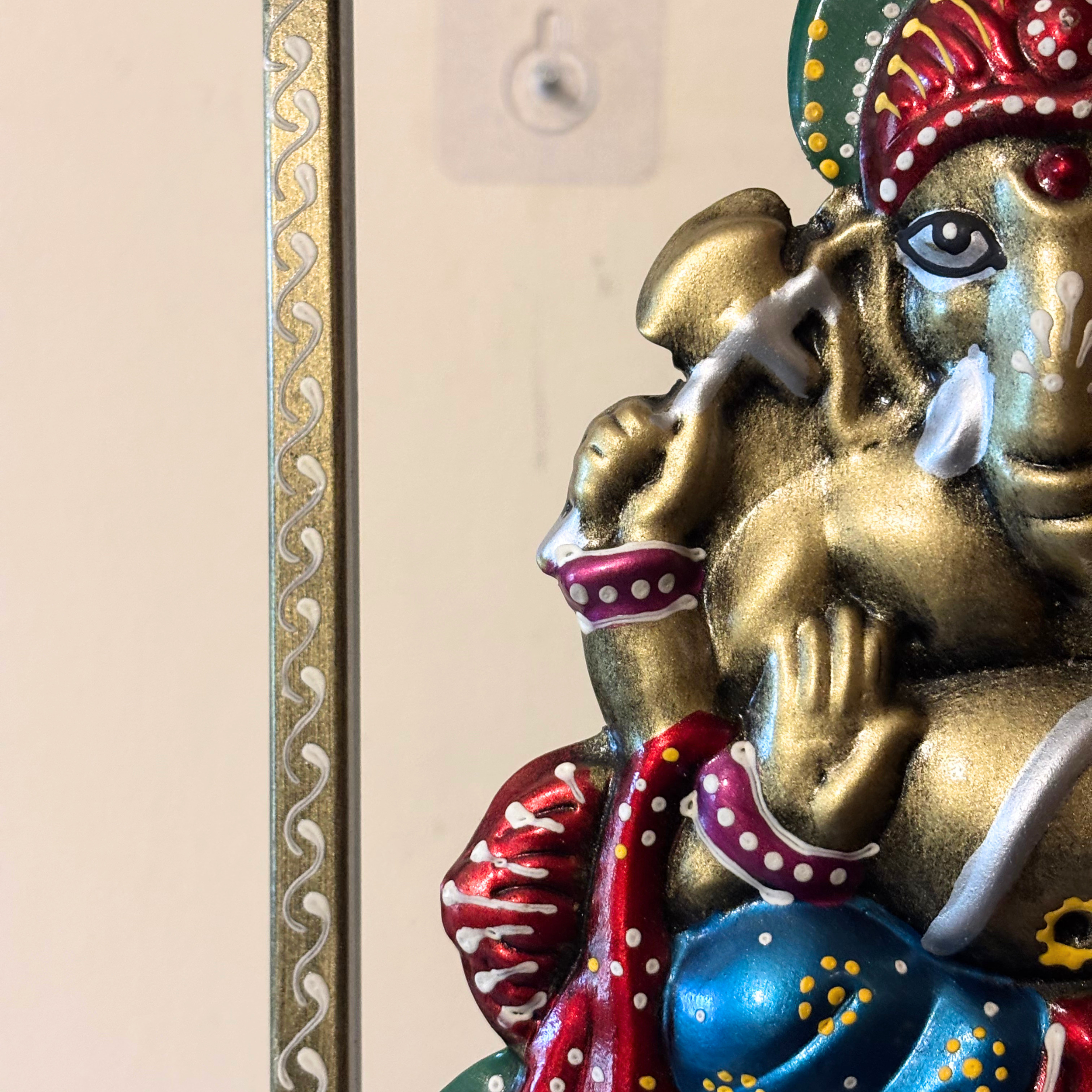 Handcrafted Ganesha Wall Frame – Metal Lord Ganesh Art for Pooja Room, Home Decor & Gifting | Gulabi Craft
