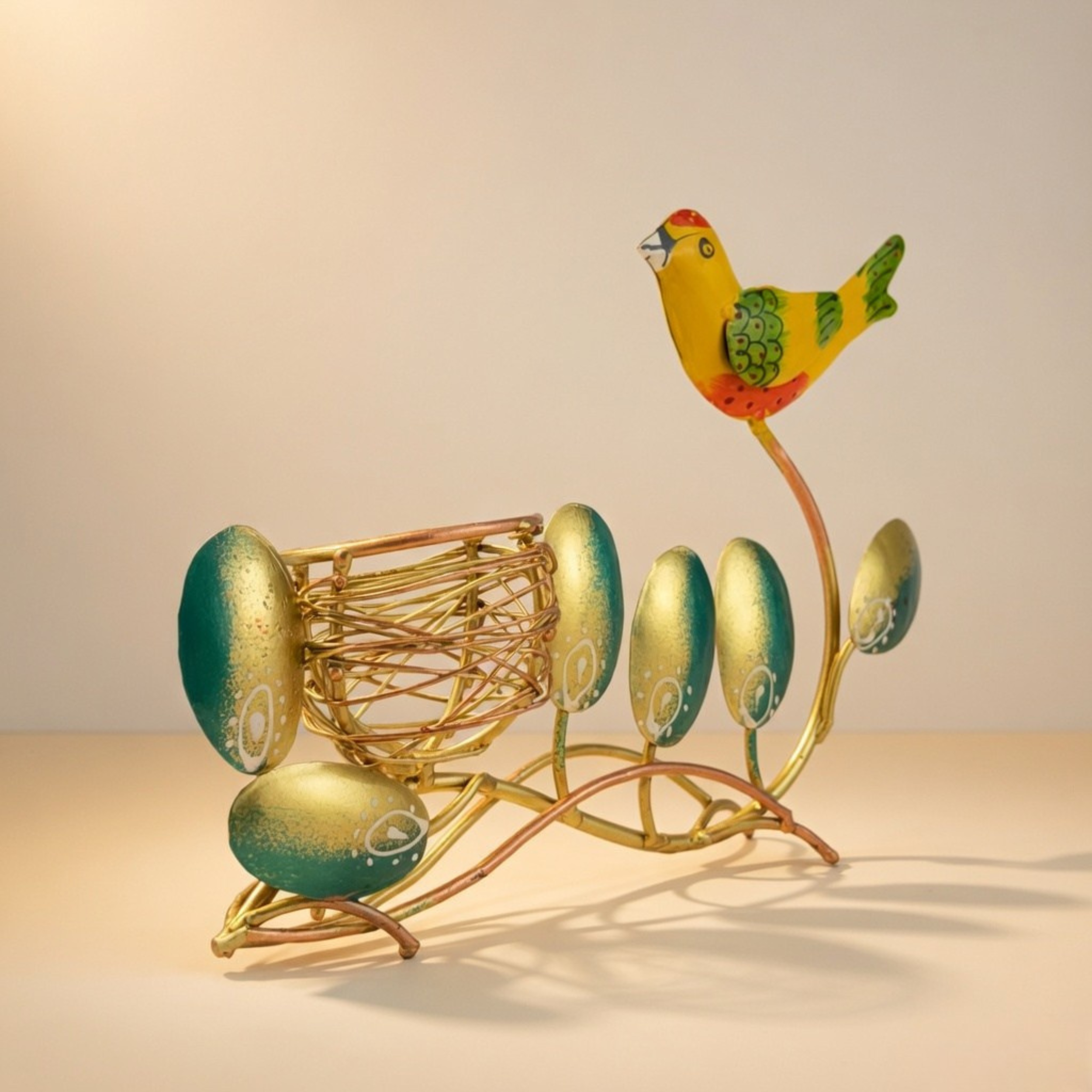 Handmade Metal Bird Candle Holder – Artistic Home Decor