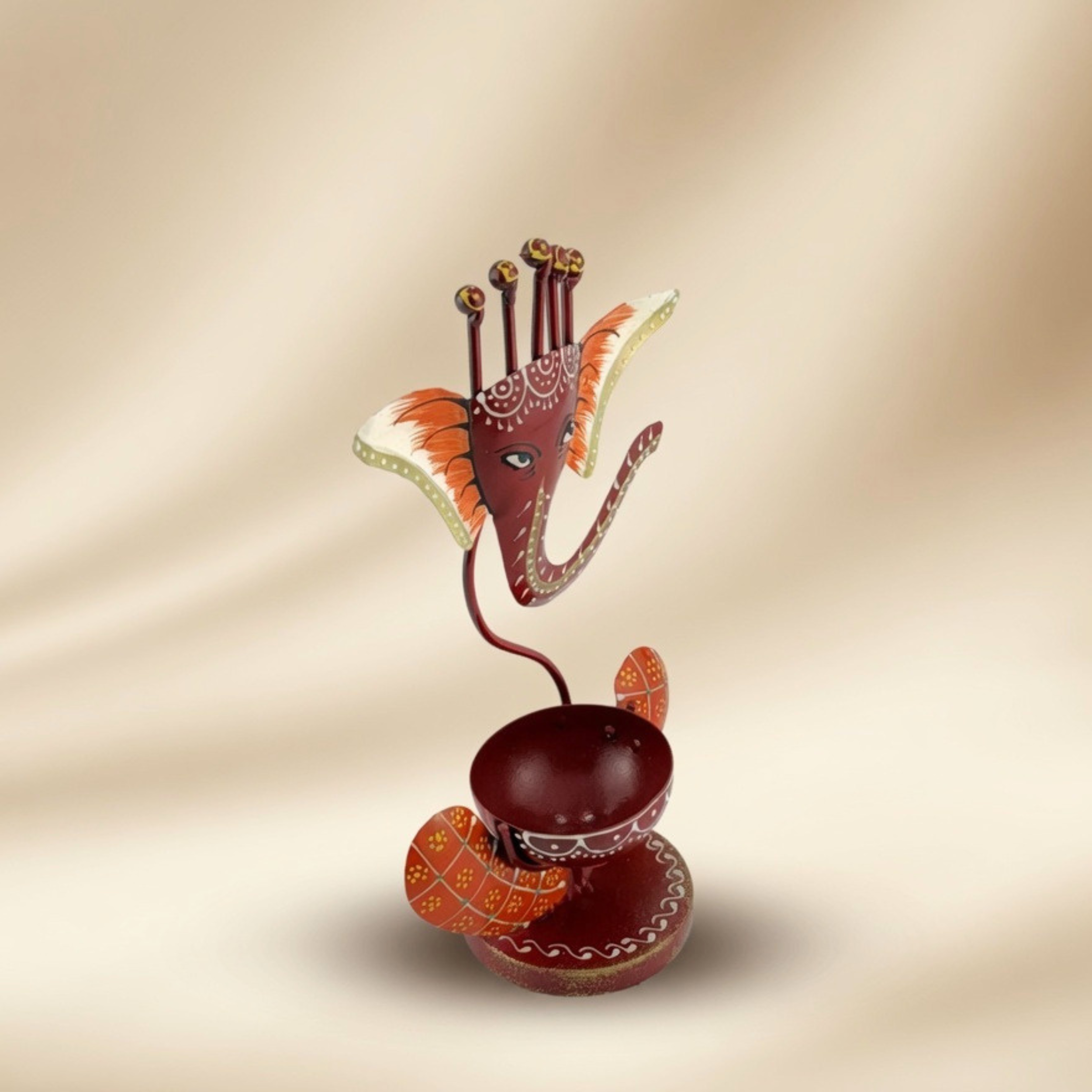Handcrafted Lord Ganesha Diya Bowl | Premium Festive Decor | Gulabi Craft