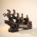 7 Running Horses Showpiece – Antique Bronze Vastu Table Decor for Success & Gifting | Gulabi Craft