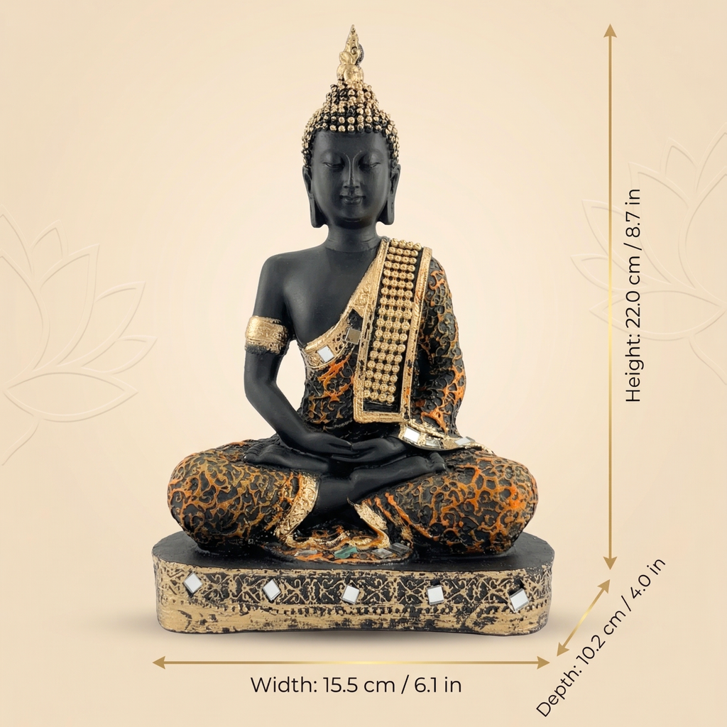 Handcrafted Buddha Meditation Statue – Zen Home Decor Idol