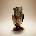 Handmade Metal Owl Pen Stand – Decorative Desk Organizer | Unique Office Decor