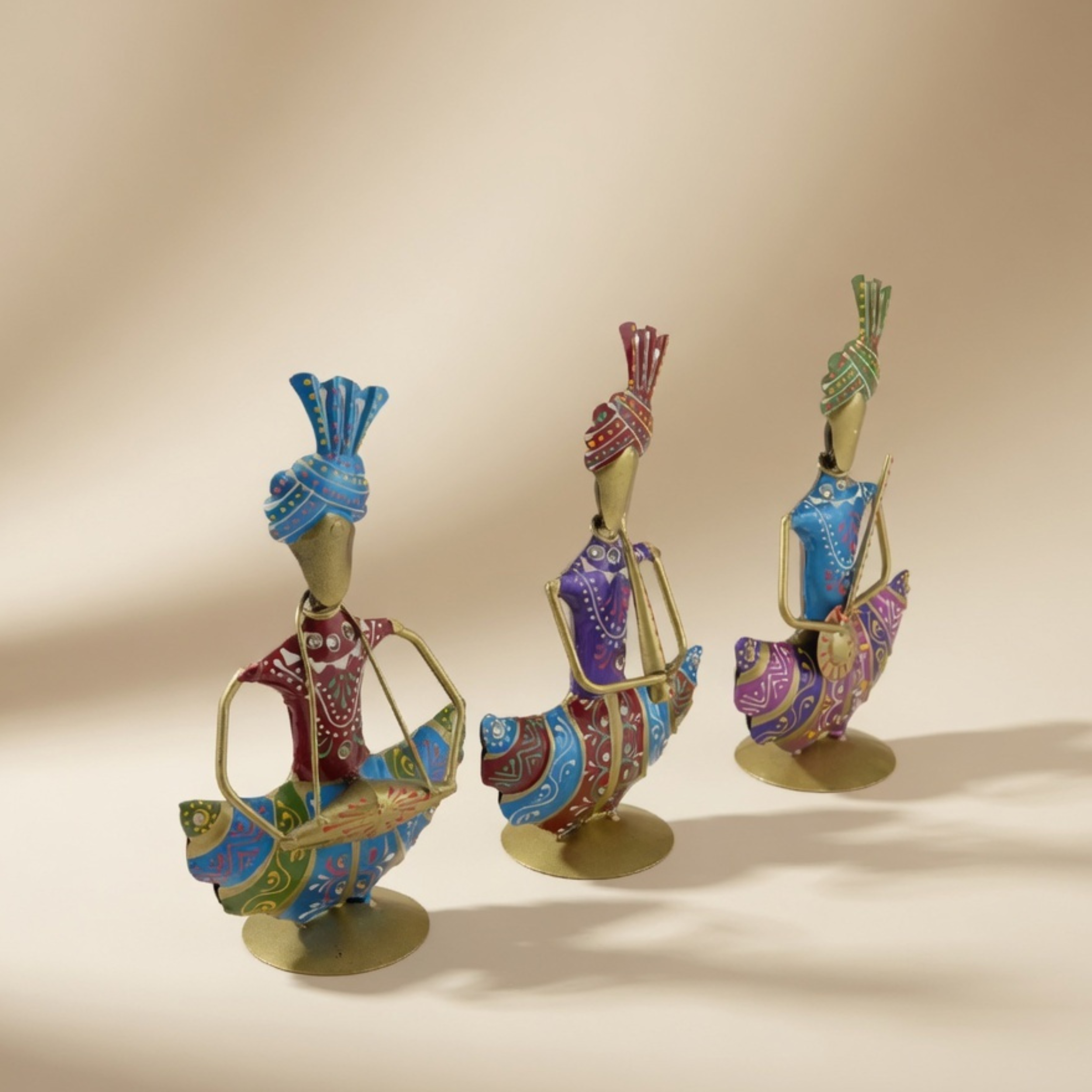 Handcrafted Sitting Sardar Musician Showpiece Set for Home Decor & Gifting | Gulabi Craft