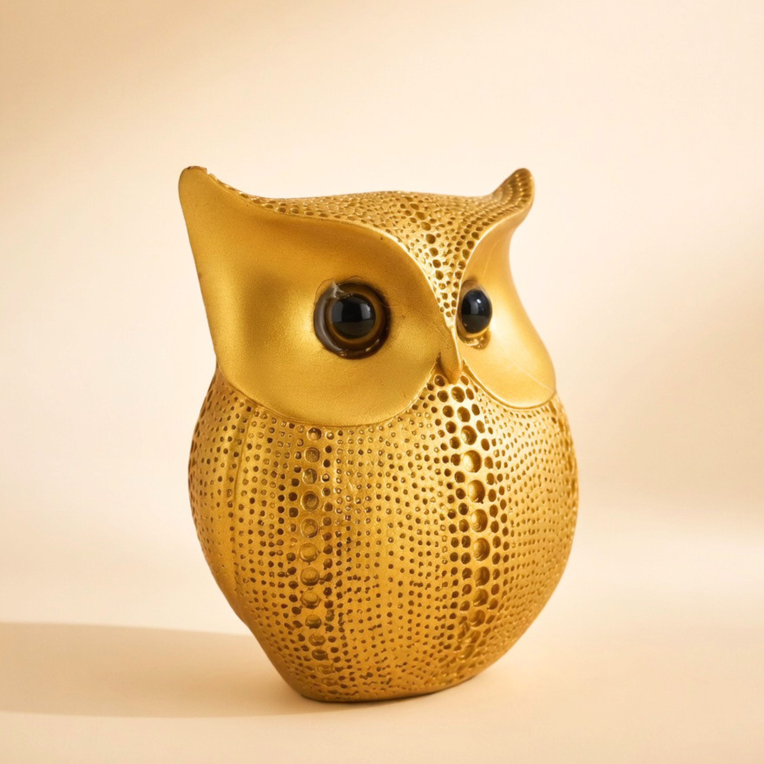 Golden Owl Decor Statue – Modern Minimalist Home Accent