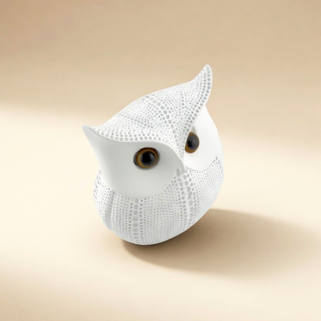 Handcrafted Lucky White Owl Showpiece – Premium Table Decor & Auspicious Gift Item | Gulabi Craft