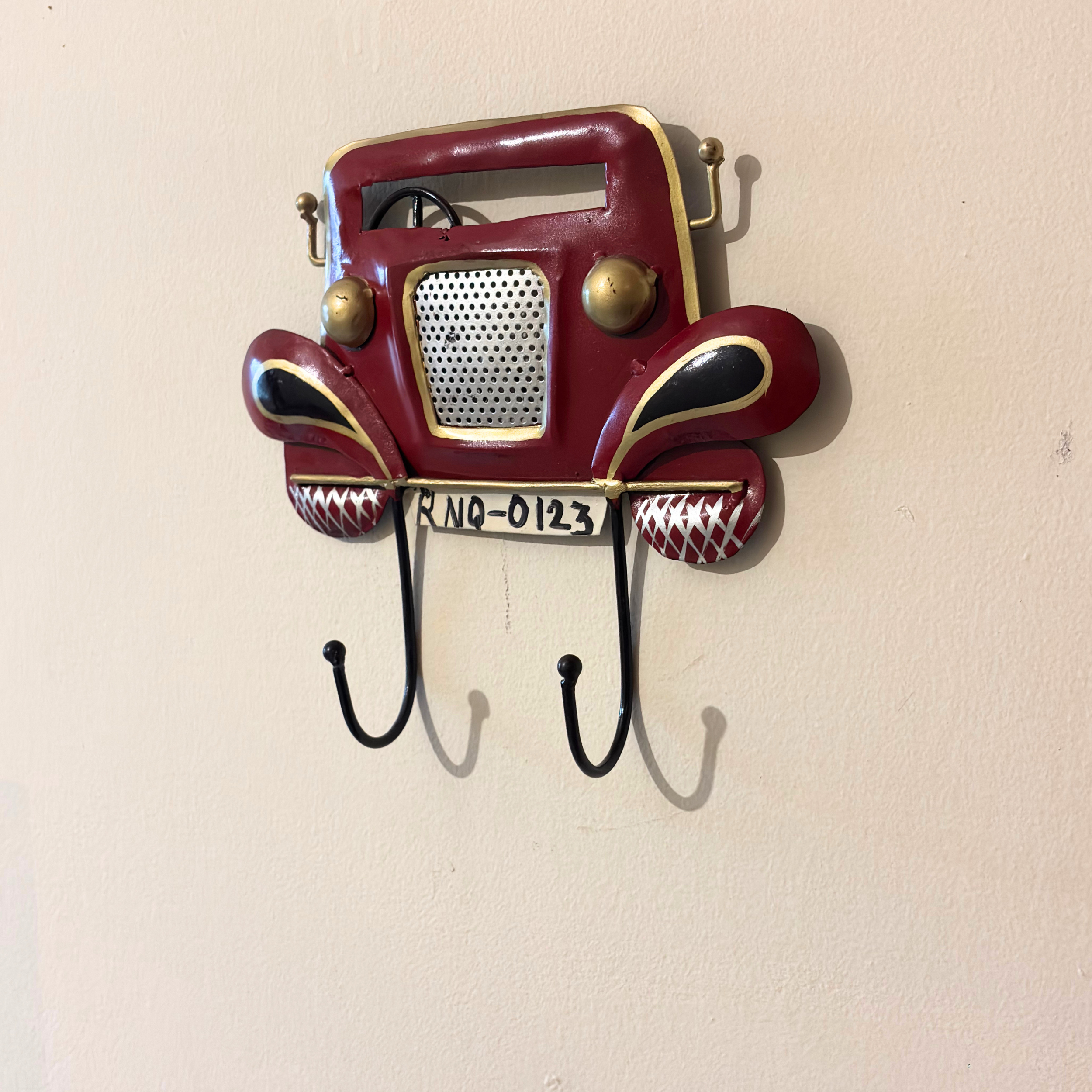 Handcrafted Vintage Car Key Holder – Retro Metal Wall Hook for Entryway Decor & Gifting | Gulabi Craft